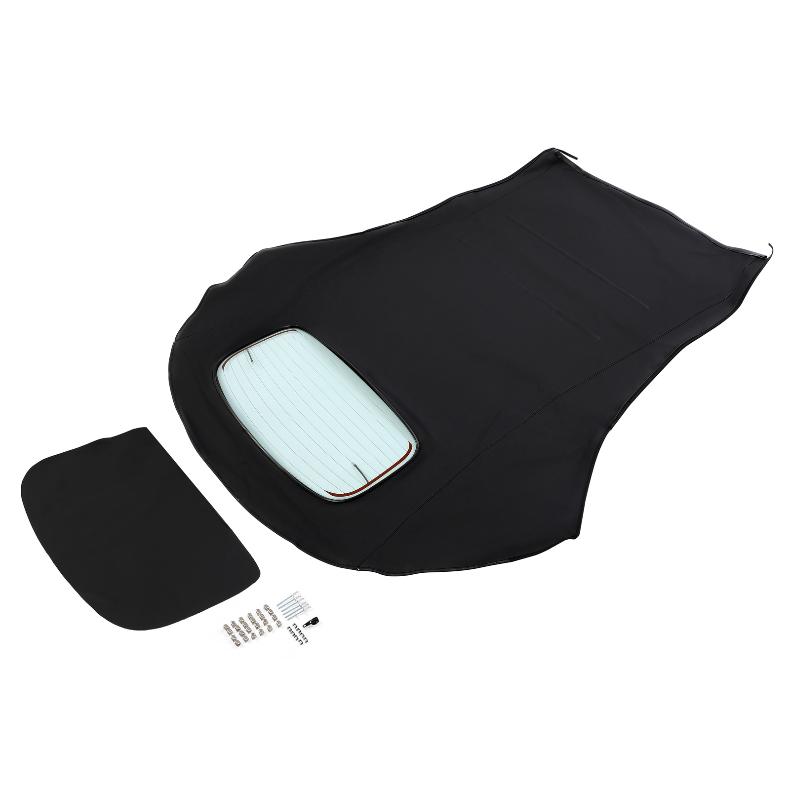 Black Convertible Soft Top Clear Heated Glass Window For Volkswagen Beetle 03-10