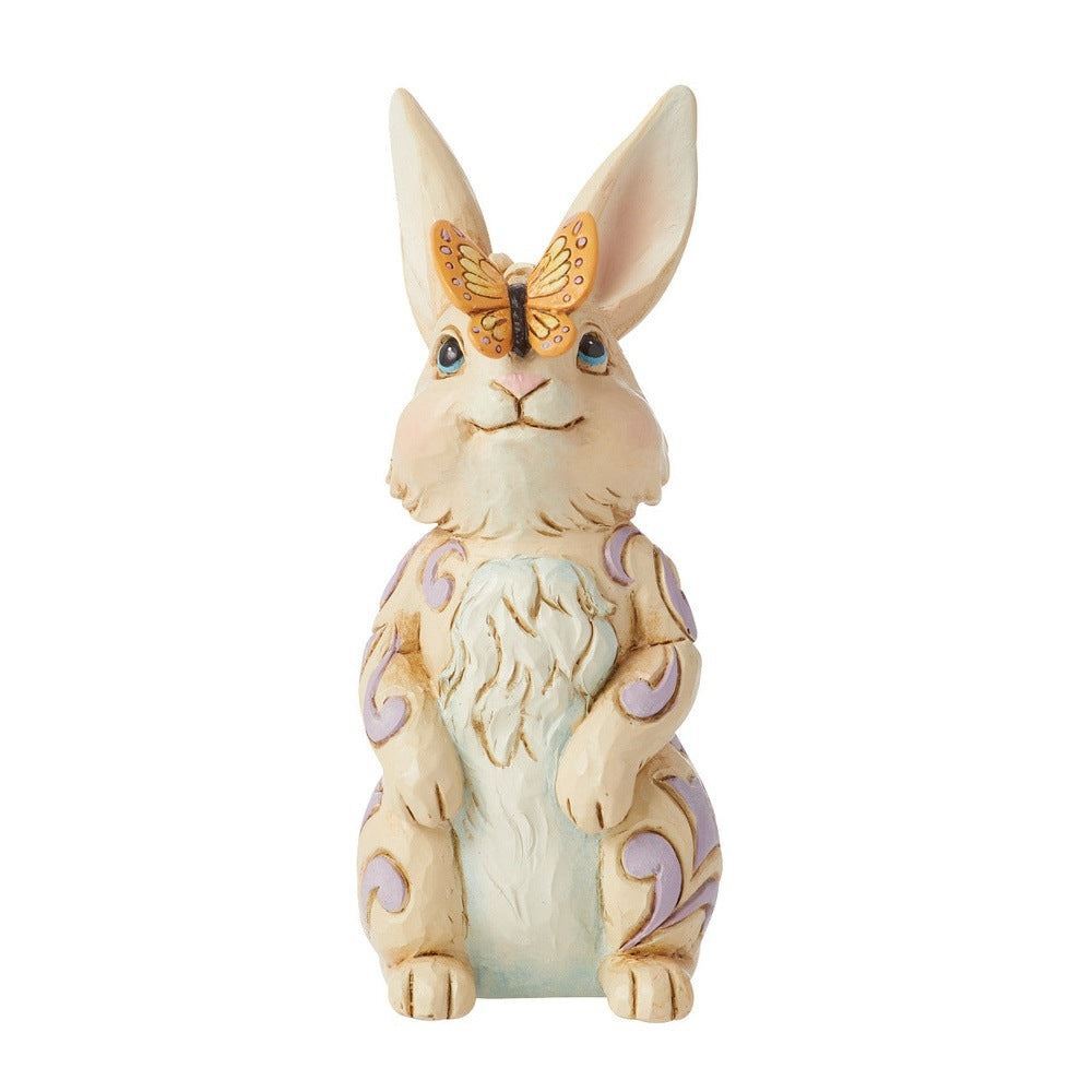 Jim Shore Heartwood Creek Easter Mini Bunny With Butterfly Figurine 6014394
