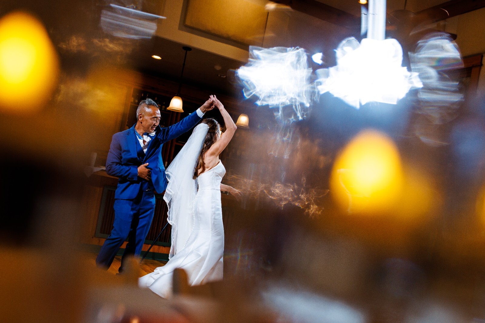 wedding veil chapel length Peter Langer off white with delicate rope trim