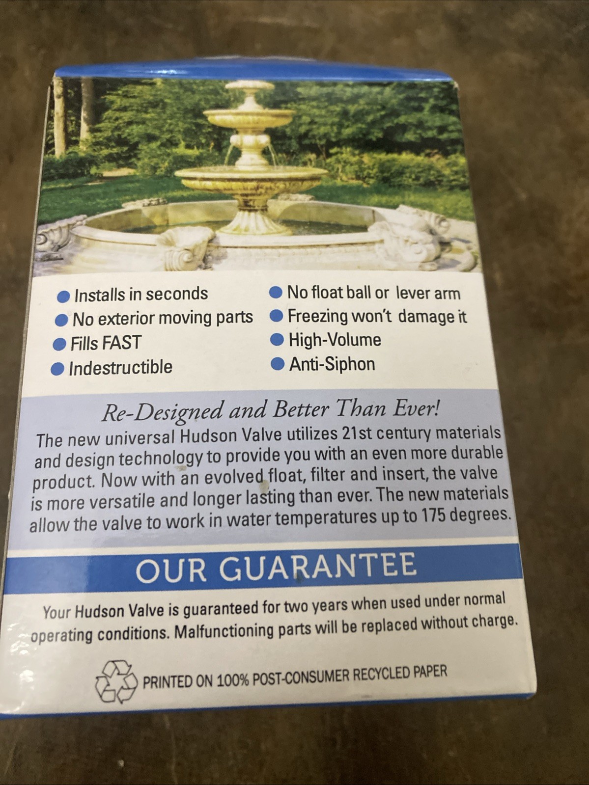 Hudson Float Valve - 1" - Cattle, Horse Tanks Ponds For Continuous Water