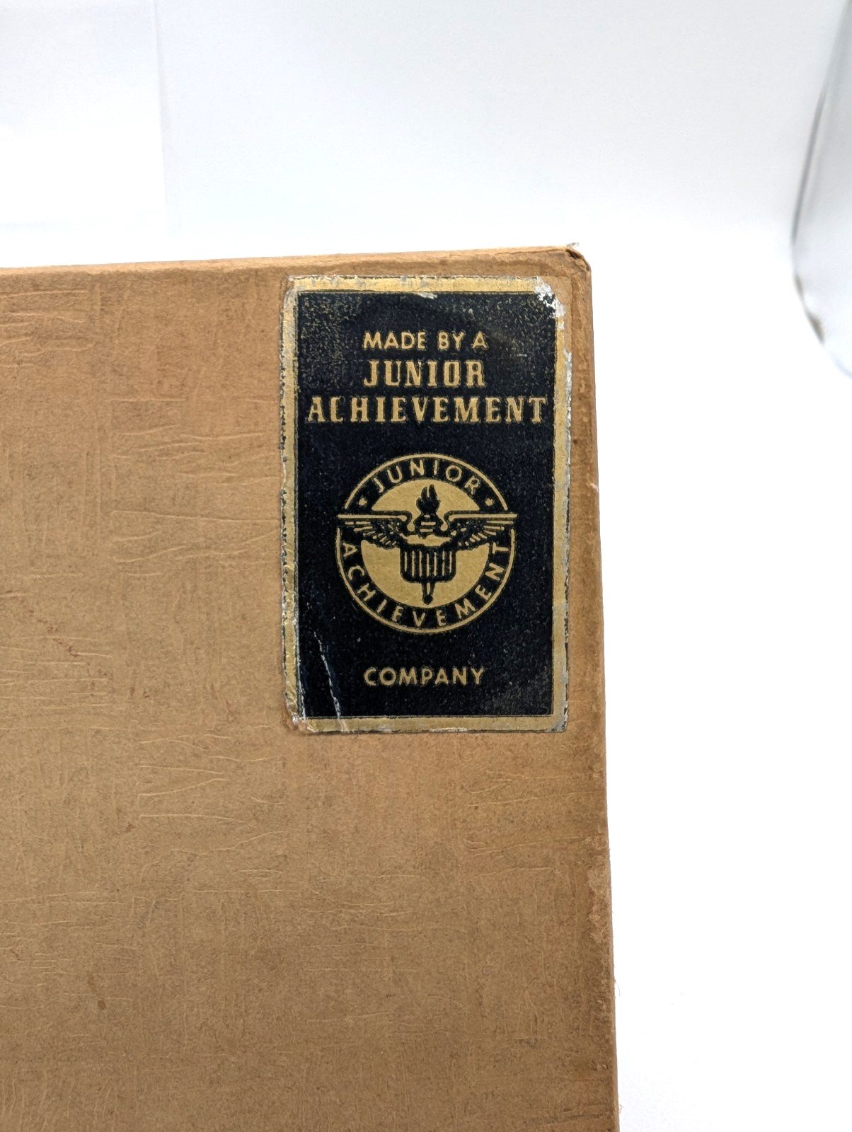 1950's Junior Achievement Brass Pen Desk Office Holder, Pen Tray MCM Made USA