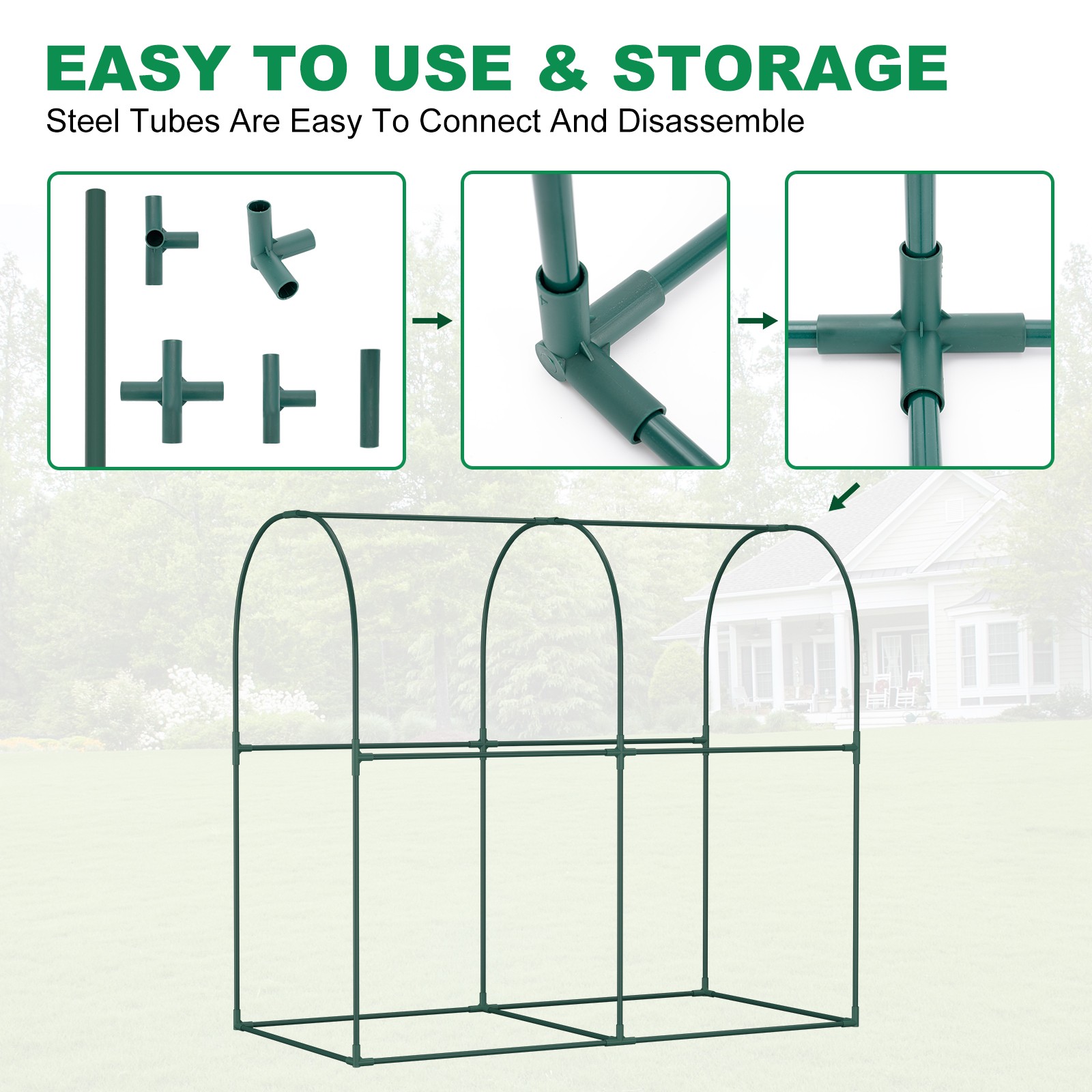 12x4x6FT Walk-in Mesh Crop Cage Plant Cover Protection Tent For Vegetable