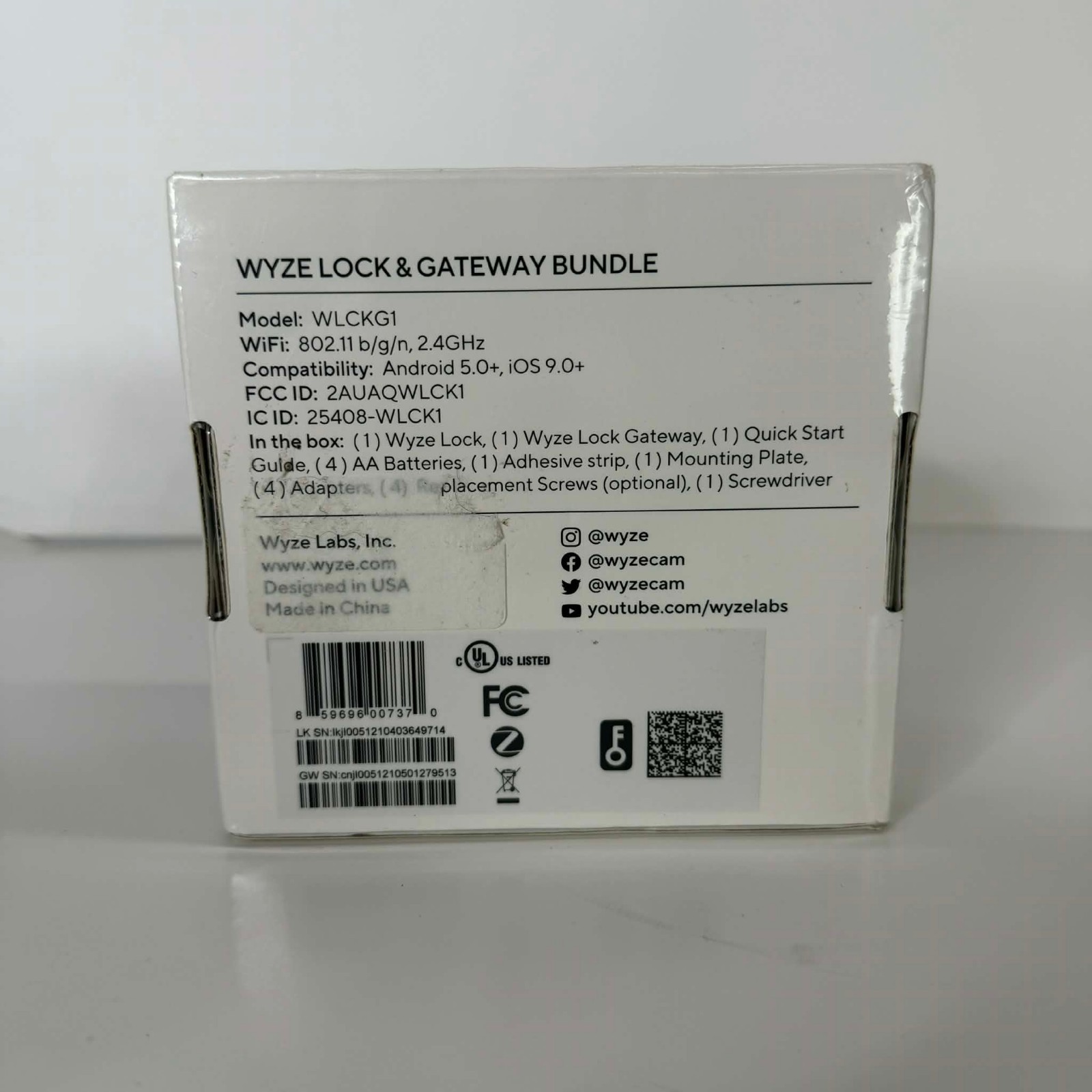*NEW SEALED* Wyze WiFi & Bluetooth Enabled Smart Lock (WLCKG1)
