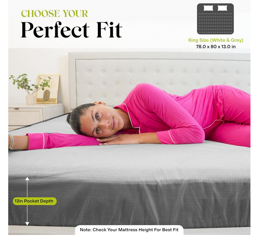 King Size Bed Grounding Sheets 90% Organic Cotton + 10% Pure Silver Fiber