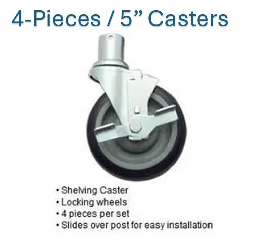 Black Epoxy Coated Wire Shelving Section 14" widths 6 sizes available Sureshelf