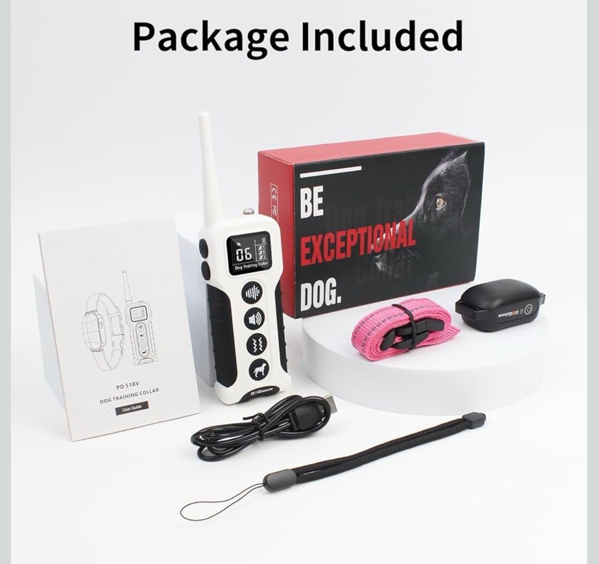 No Shock Dog Training Collar with Remote 3300ft Range, Vibrating Dog Collar, ...