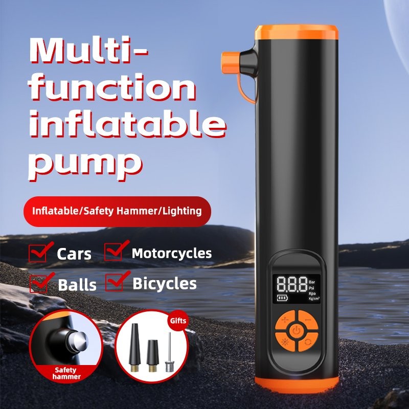 Portable Tire Inflator Rechargeable Air Compressor Pump 150PSI for Car Bike Ball