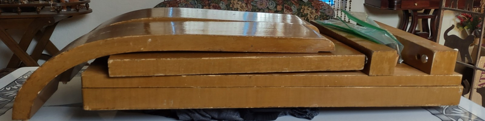 Gilbert Rohde Brown Saltman Style Art Deco Wood Table 1947? FOR RESTORATION