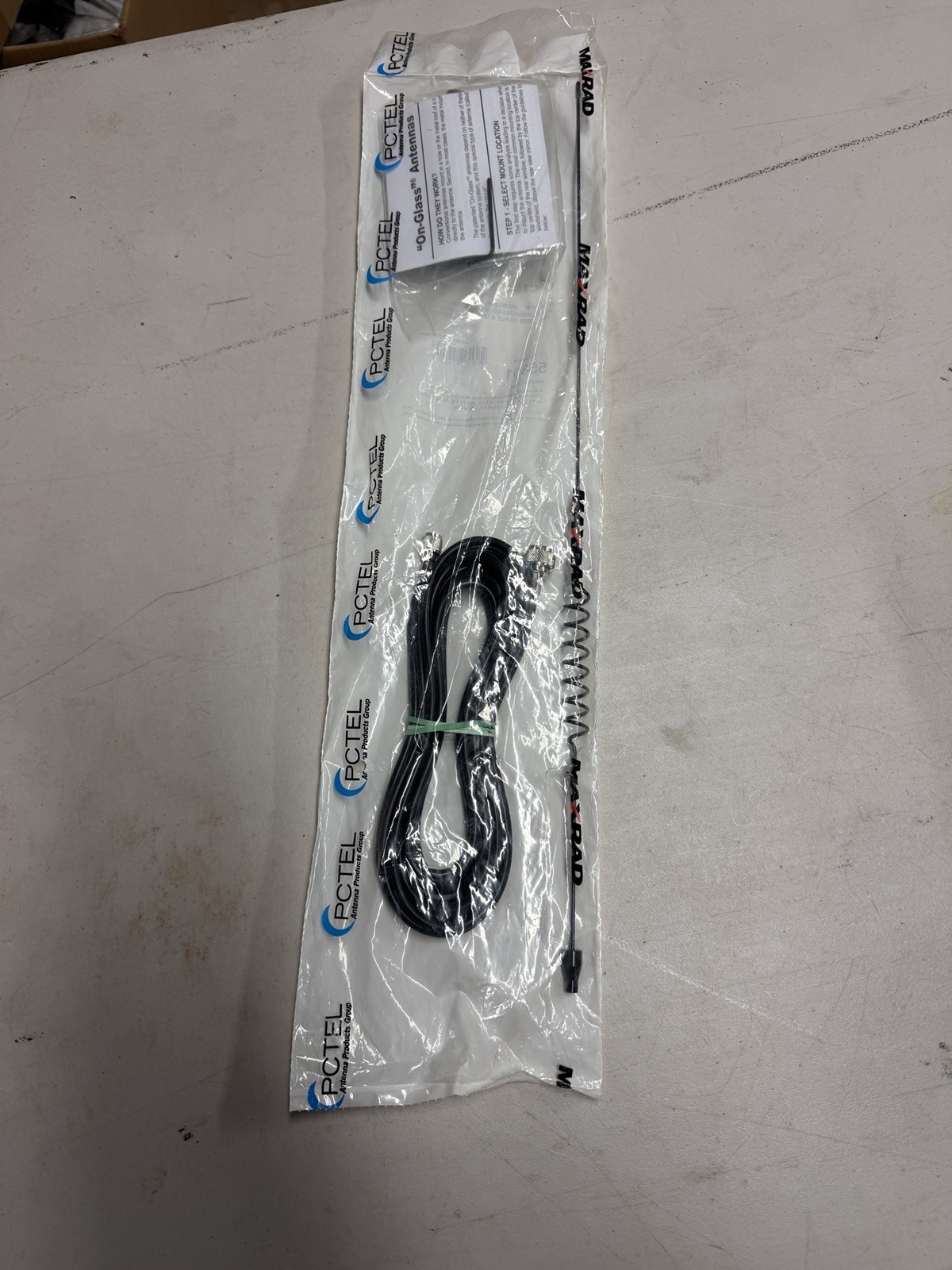 PCTEL AP-455 Coiled Window GLASS Mount UHF ANTENNA 440-470MHZ Two Way Radio