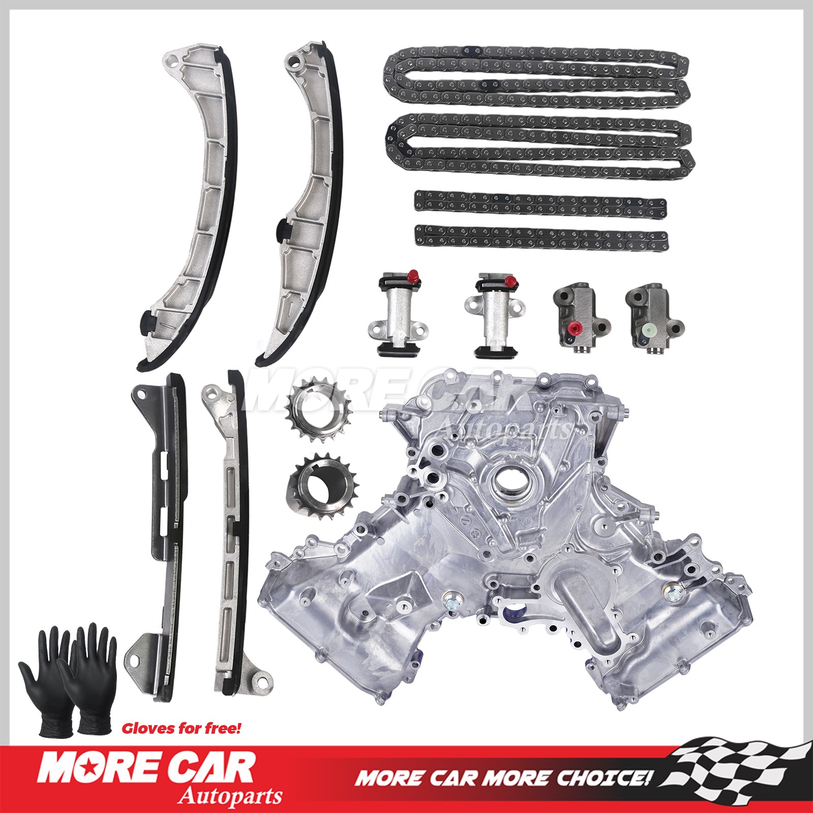 Timing Chain Kit Oil Pump for 07-20 Lexus Toyota Tundra Sequoia 5.7L V8 3URFE