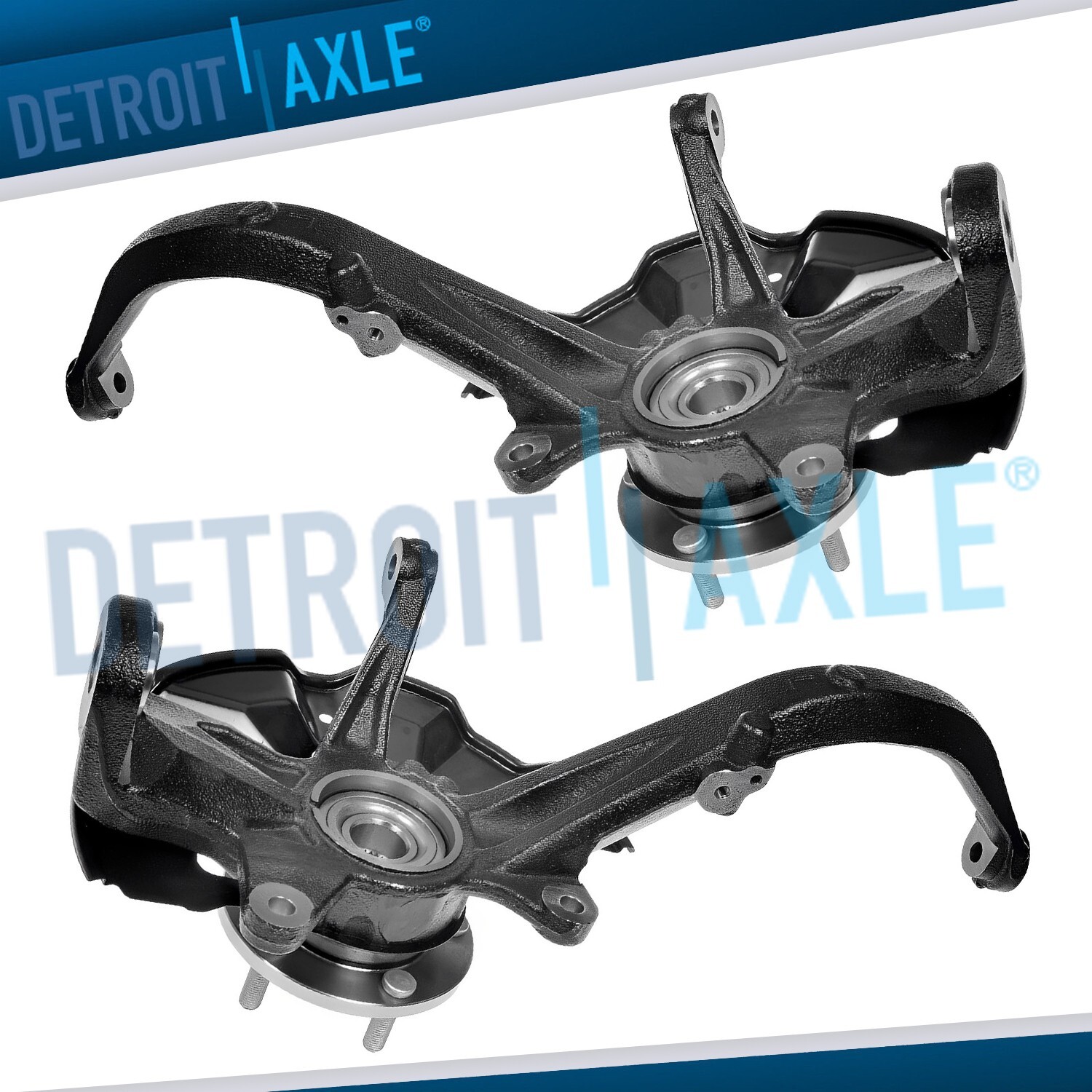 Pair Front Steering Knuckle & Wheel Hub Bearing for Ford Fusion MKZ Zephyr Milan