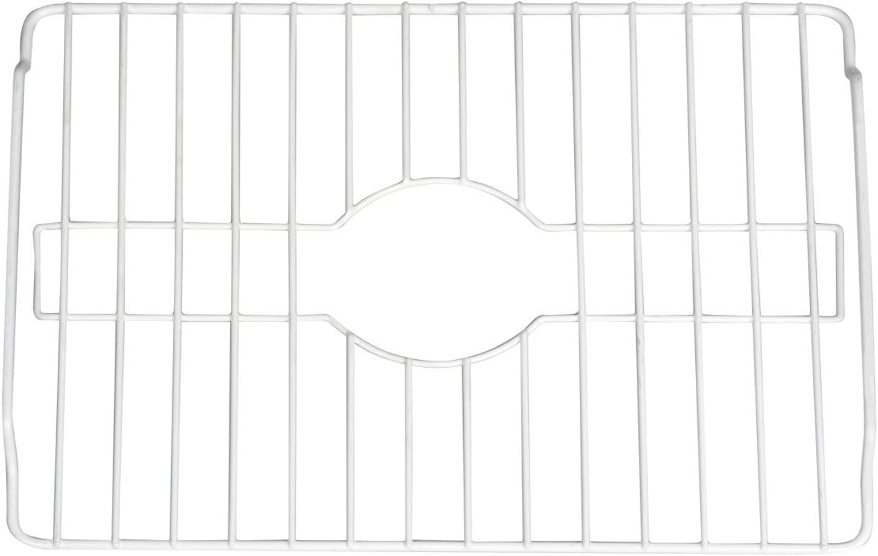 SOFINNI Sink Protectors for Kitchen Sink Bottom with White Coating Sink Grate