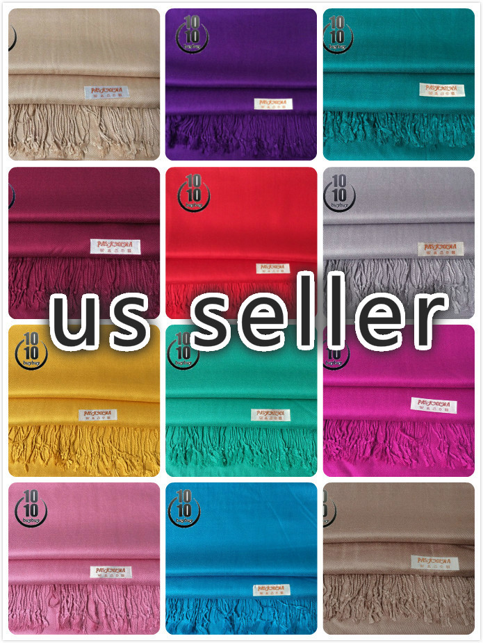 Solid Pashmina Silky Cashmere Feel Shawl Scarf Wrap -perfect party favor-66color