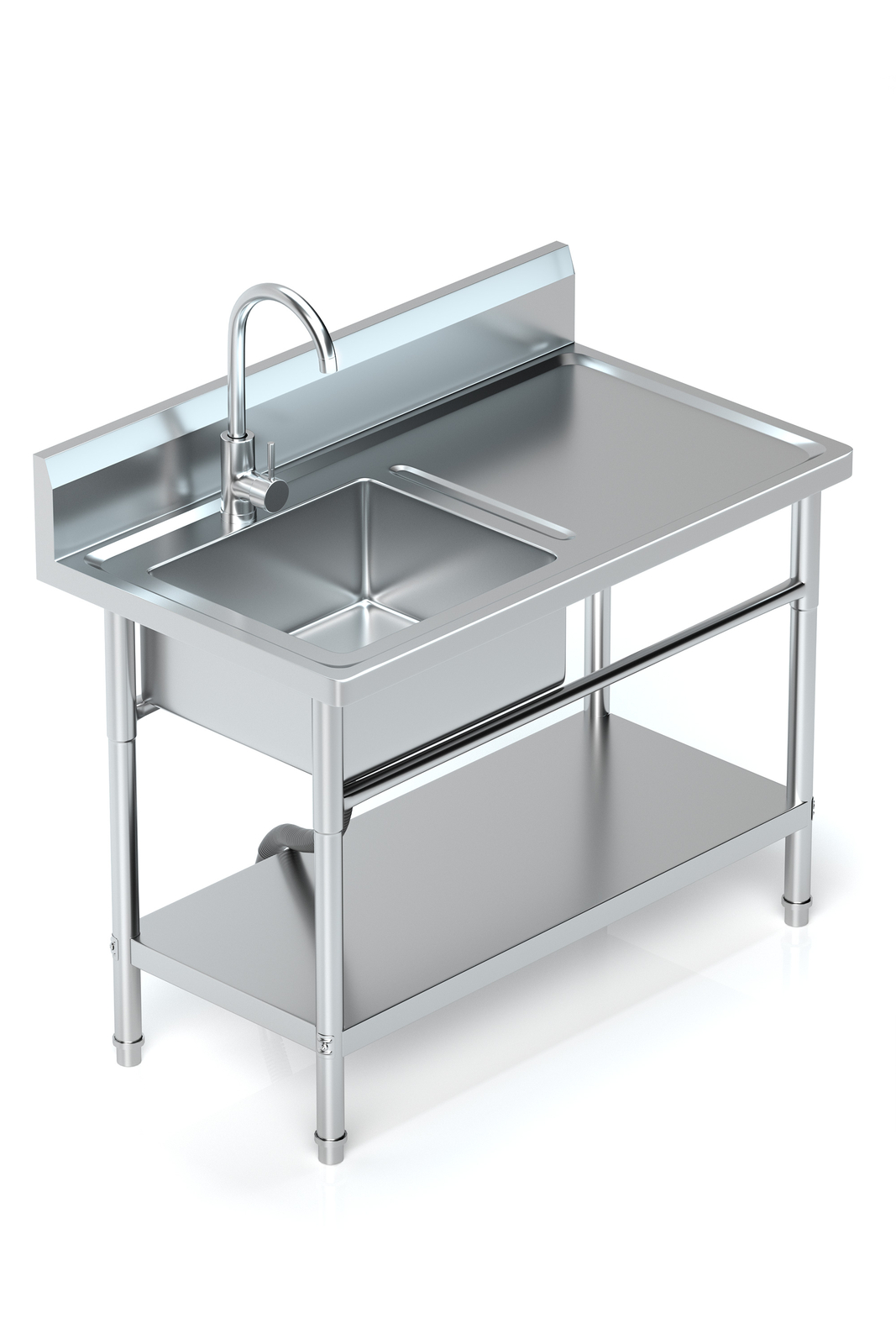 Utility Kitchen Sink Standing Stainless Steel Commercial Restaurant New