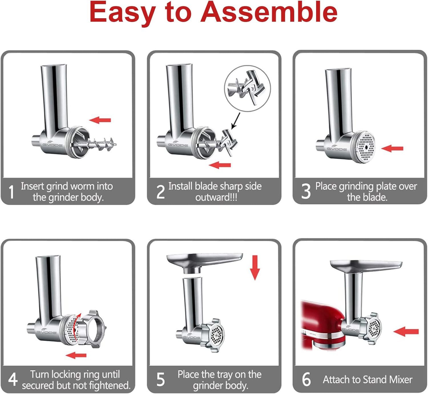 Meat Grinder Attachment for KitchenAid Stand Mixer Food Grinder for Kitchen Aid