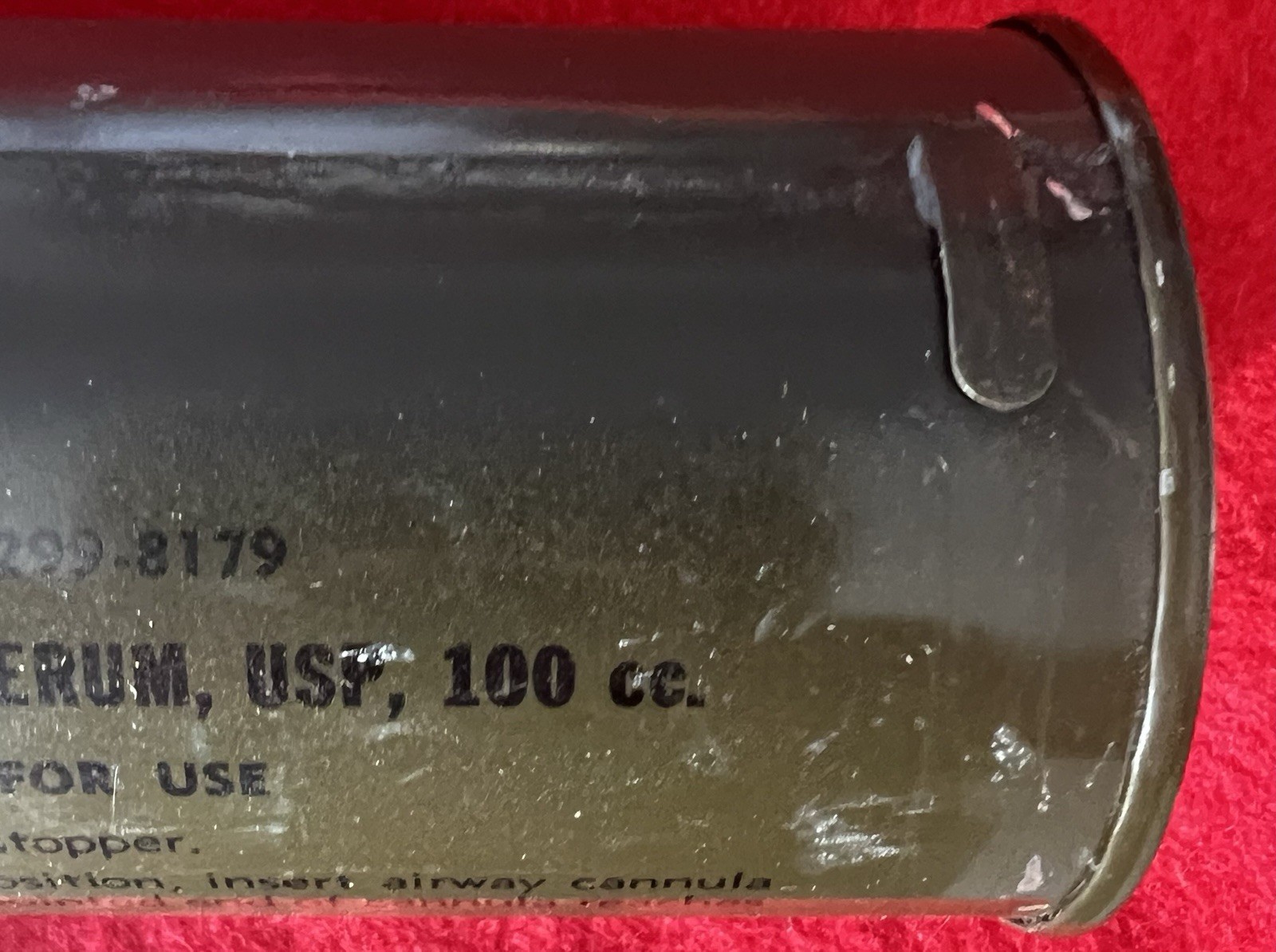 Vietnam War Era US Serum Albumin Can LRRP SEAL SOG MIKE FORCE First Aid Medic