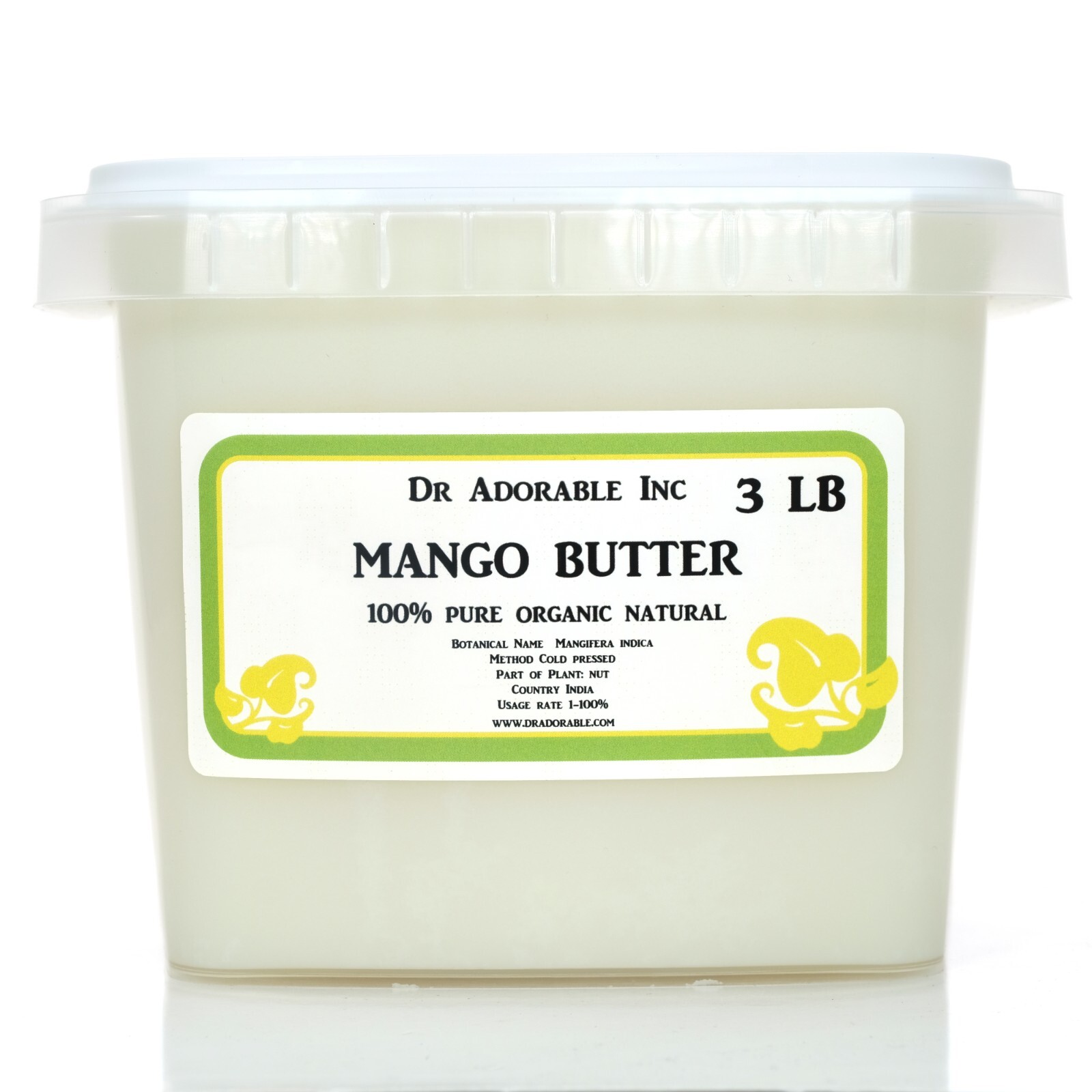 RAW MANGO BUTTER FRESH ORGANIC COLD PRESSED 2 OZ 4 OZ 8 OZ 1 LB 2LB-UP TO 12L