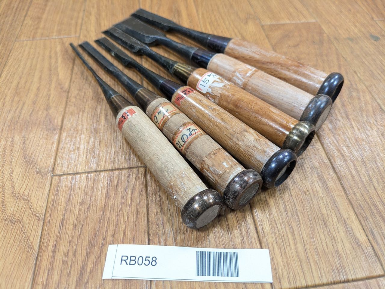 Japanese vintage chisel tataki Nomi Japan Signed Old 3.9.12.15.24.16mm RB058