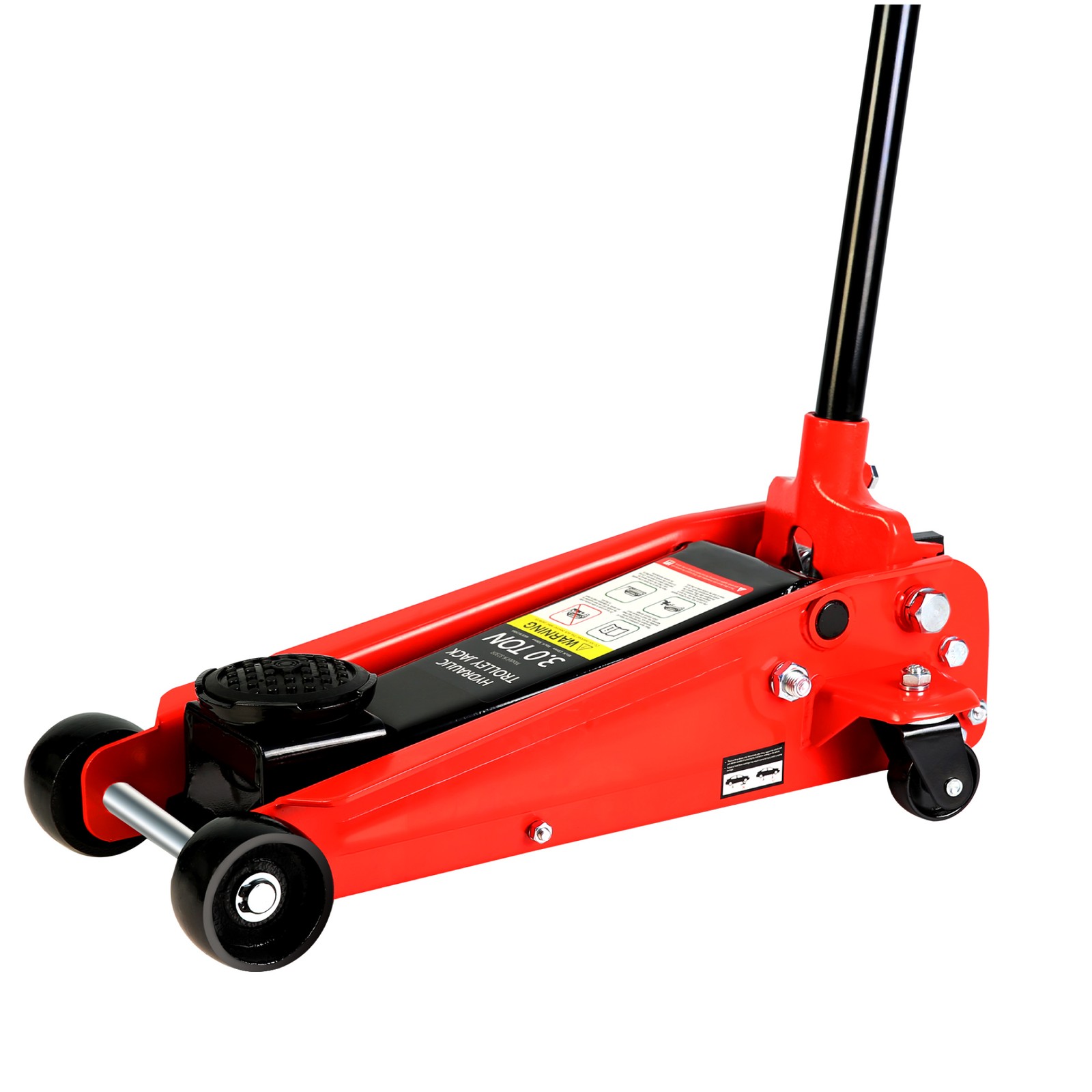 3 Ton Hydraulic Floor Jack with Single Quick Lift Piston Pump,Red