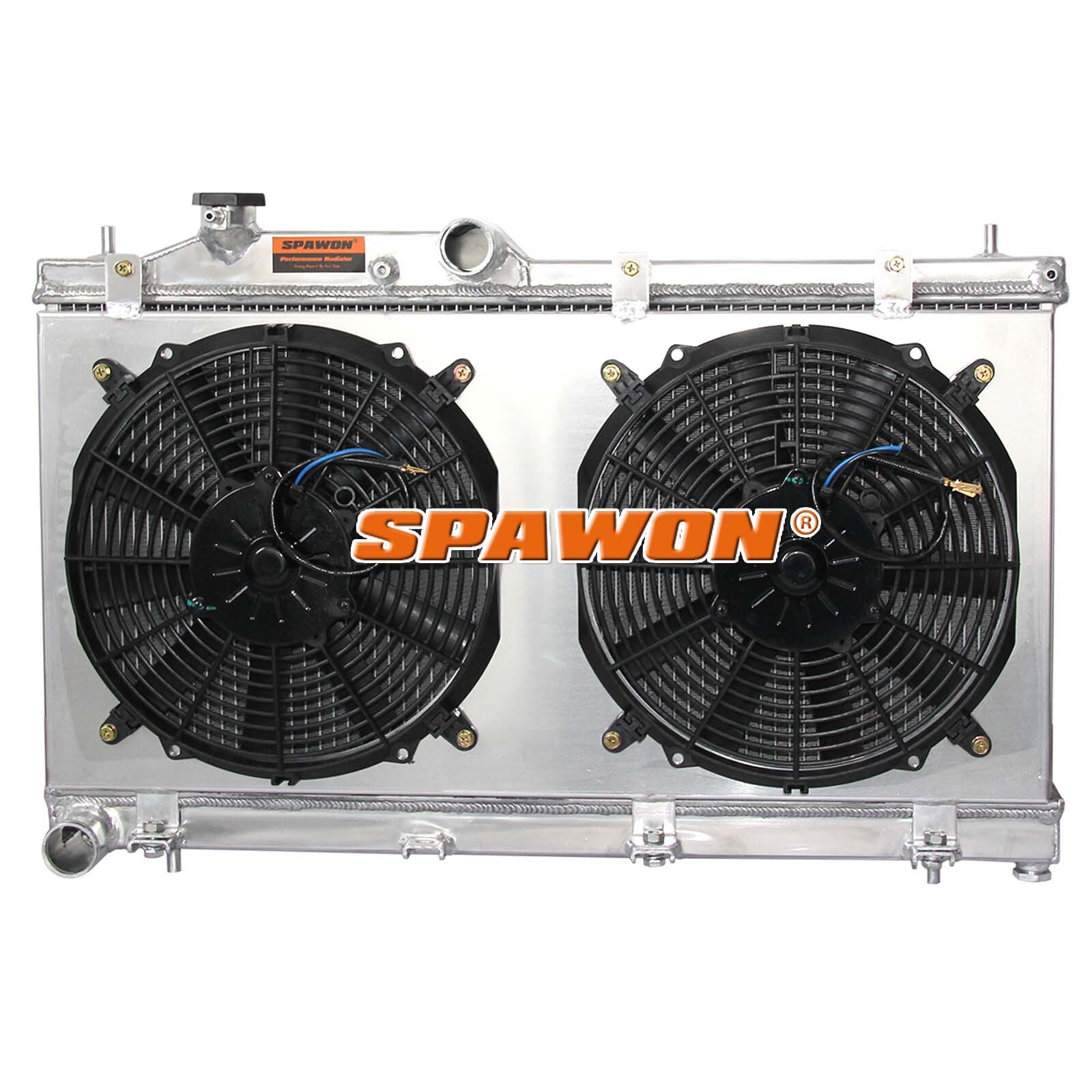 MT SPAWON For Subaru WRX STI impreza 08-14 H4 2.5L EJ255 Radiator+Fan Shroud