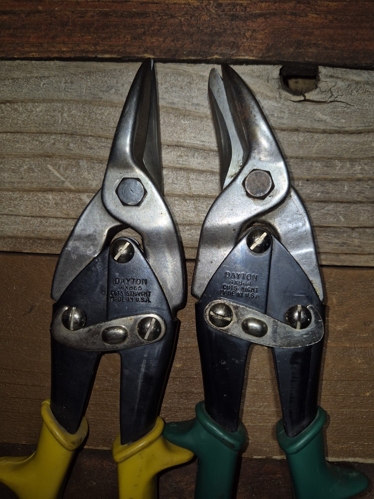 2 DAYTON Tin Snip Straight & Right Cut Aviation Sheet Metal Made U.S.A. Sharp