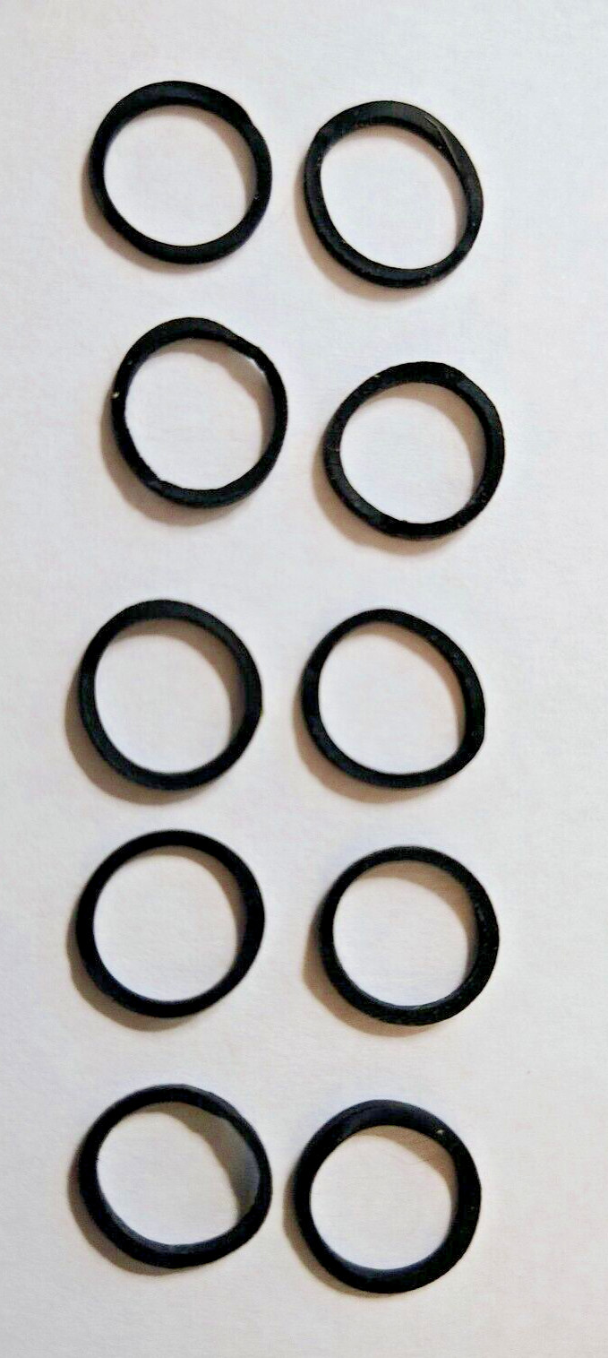 Ten (10) 11mm Square Audio / Video Replacement Belts - (CD/DVD/MD/Cassette)