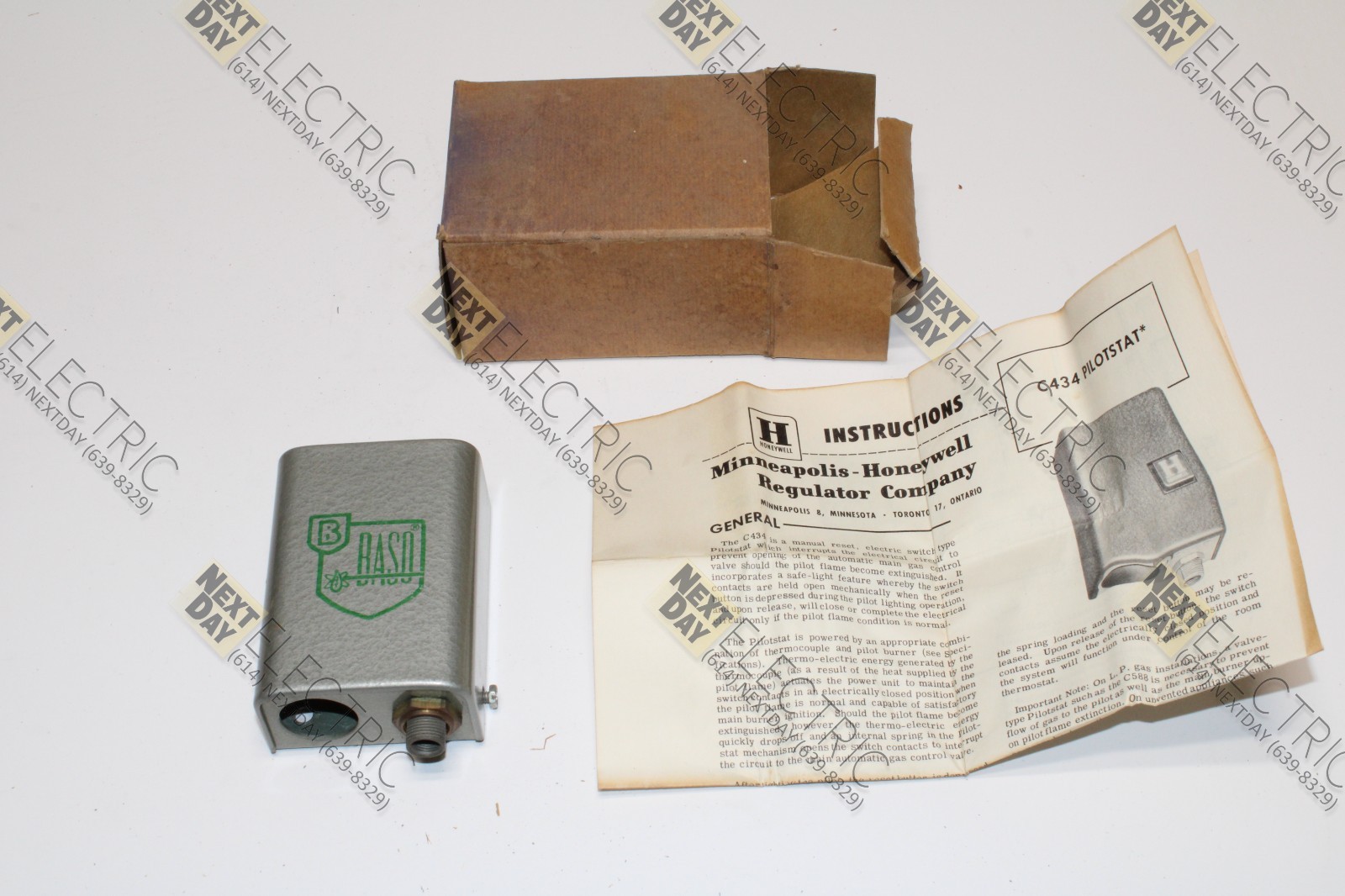 Honeywell, C434, C434A 1005 2, Pilotstat Satey Control Regulator Minneapolis