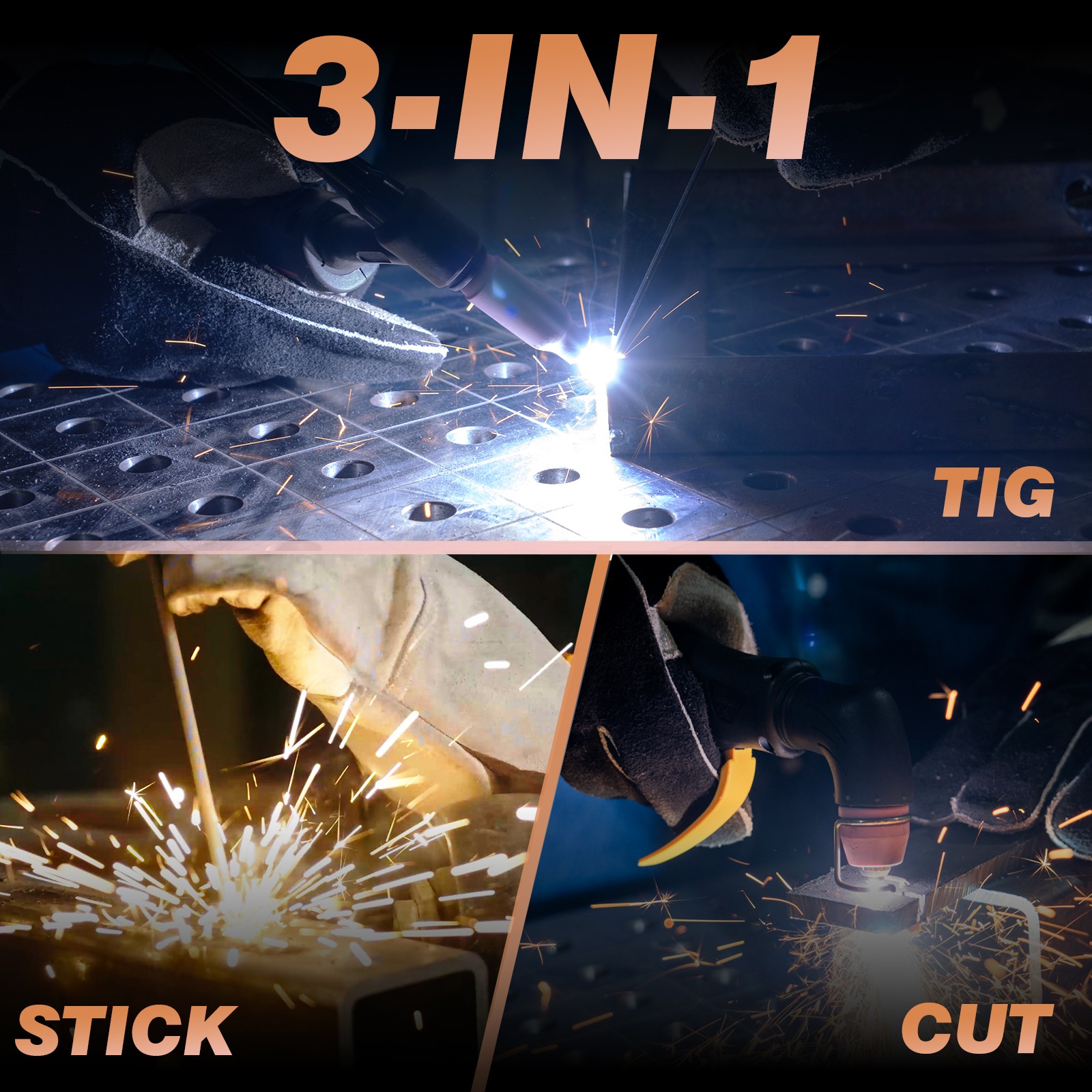 YESWELDER CT-418 3-in-1 180A TIG/Stick & 40A Plasma Cutter110V/220V