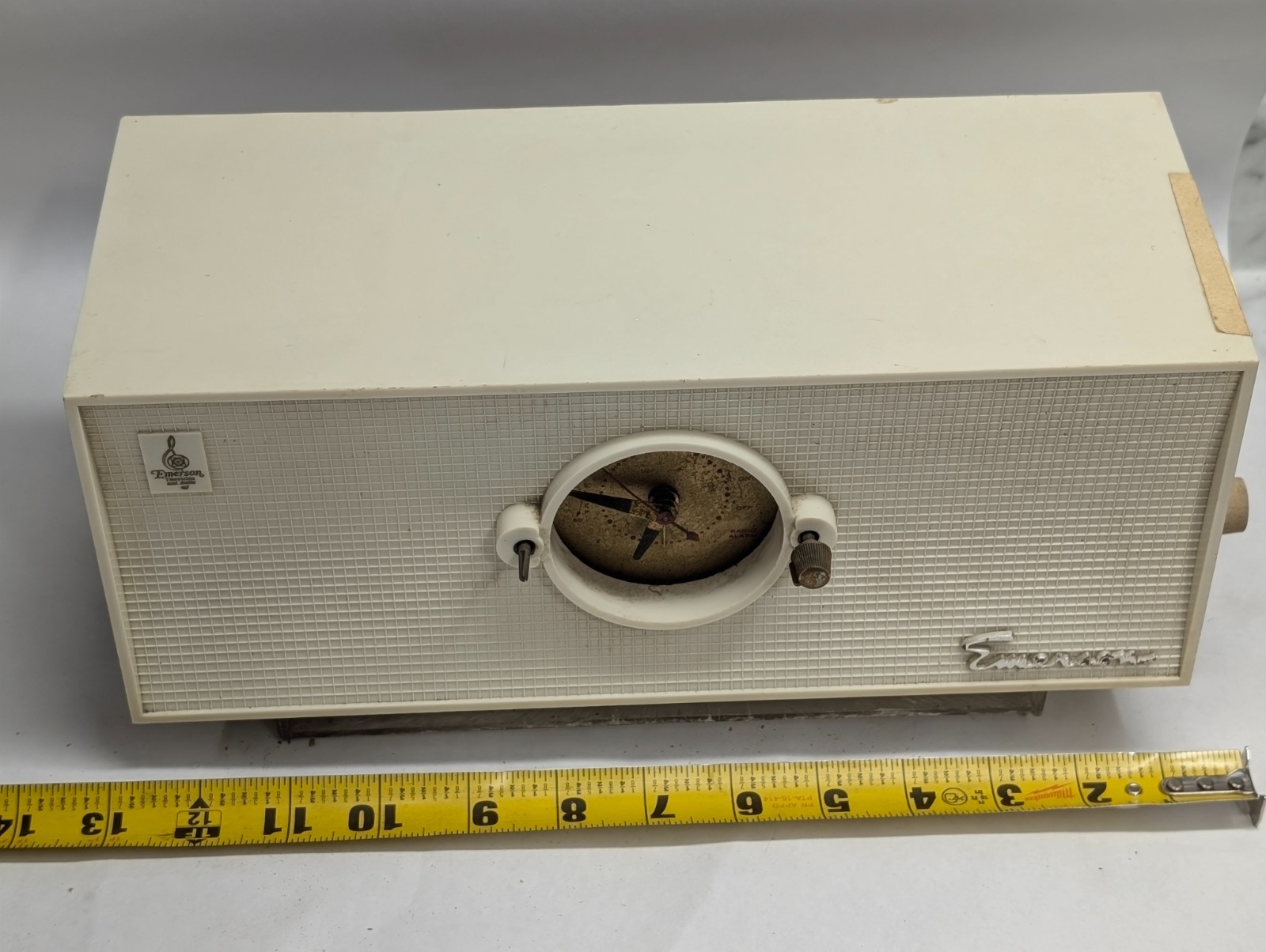 Vintage Emerson Clock Tube Radio Model 826 Series D Telechron Alarm Movement