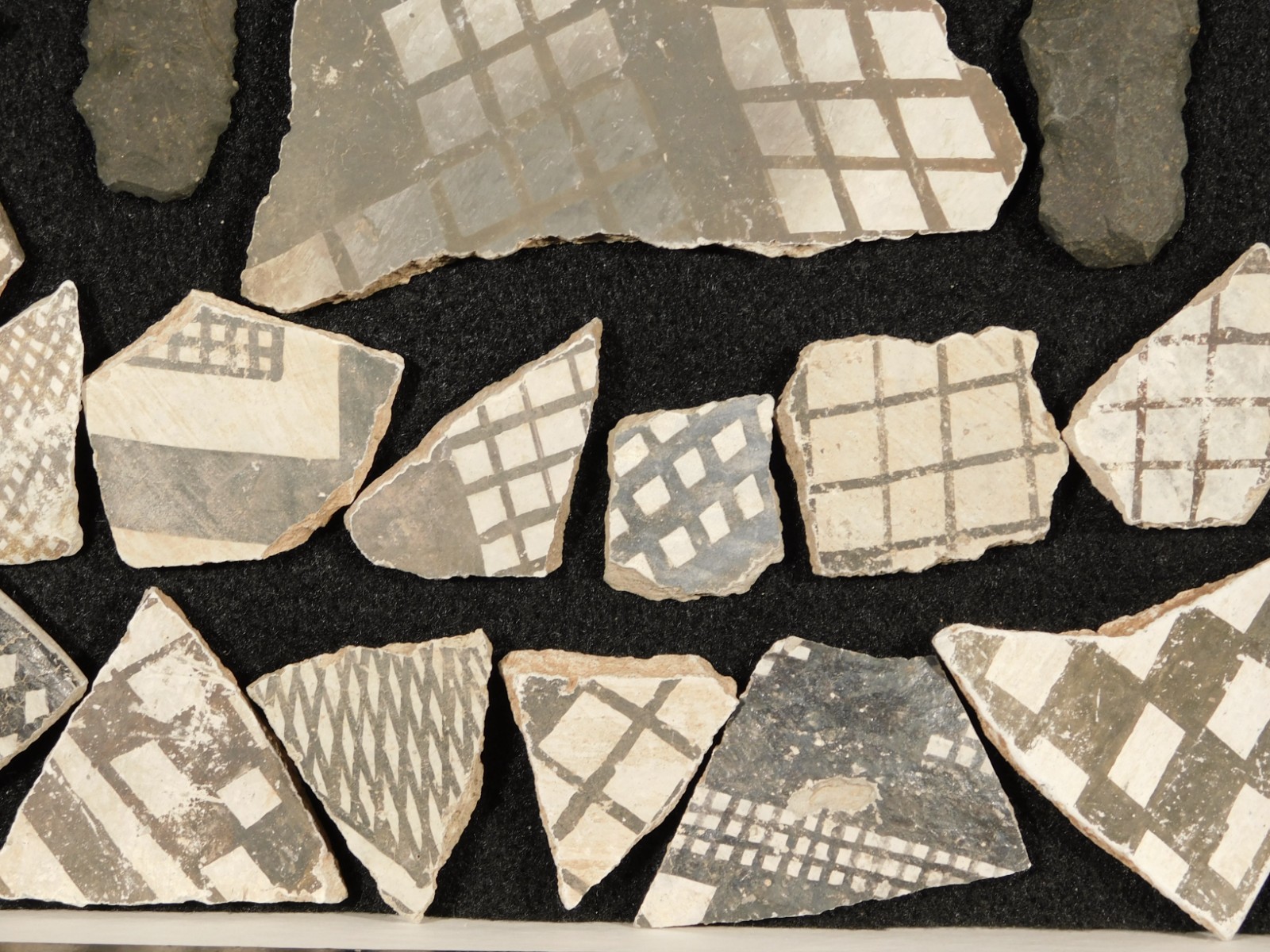 Big Lot! of ANASAZI Pottery Shards or Sherds in Wall Mountable Frame Arizona