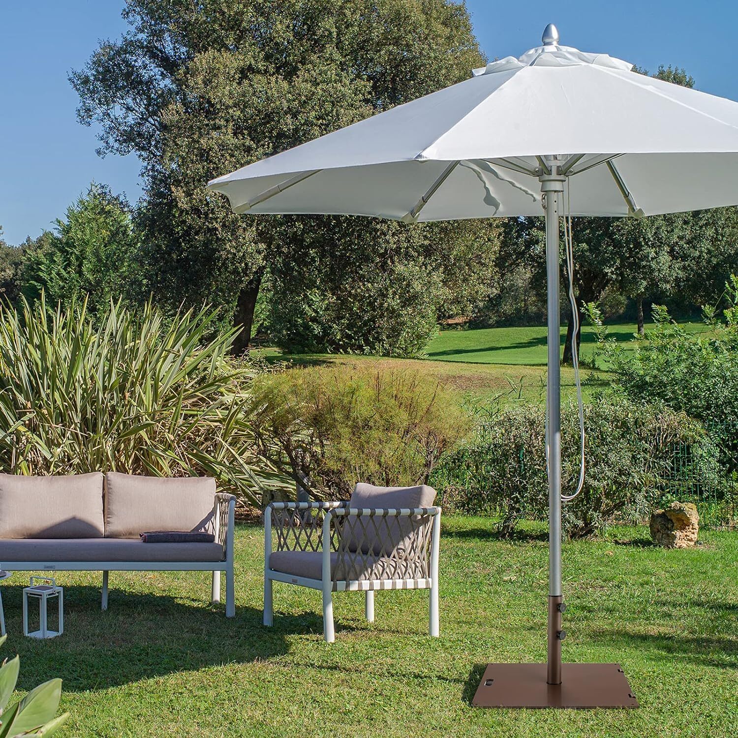 50LBS Portable Outdoor Umbrella Base Stand 24 Inches Square Base Holder