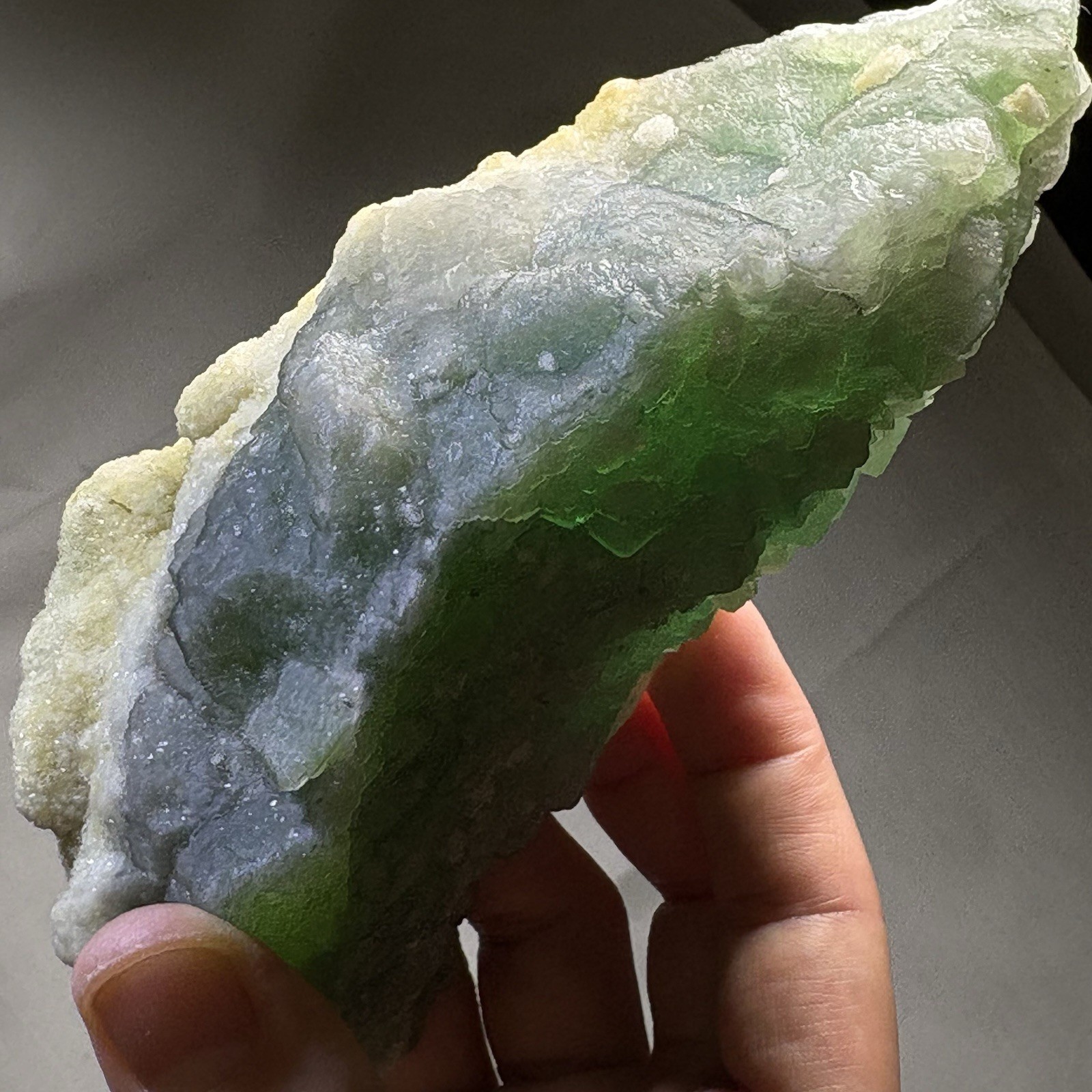 Natural Green Fluorite with Quartz on Crystal Raw Mineral Specimen Healing Large