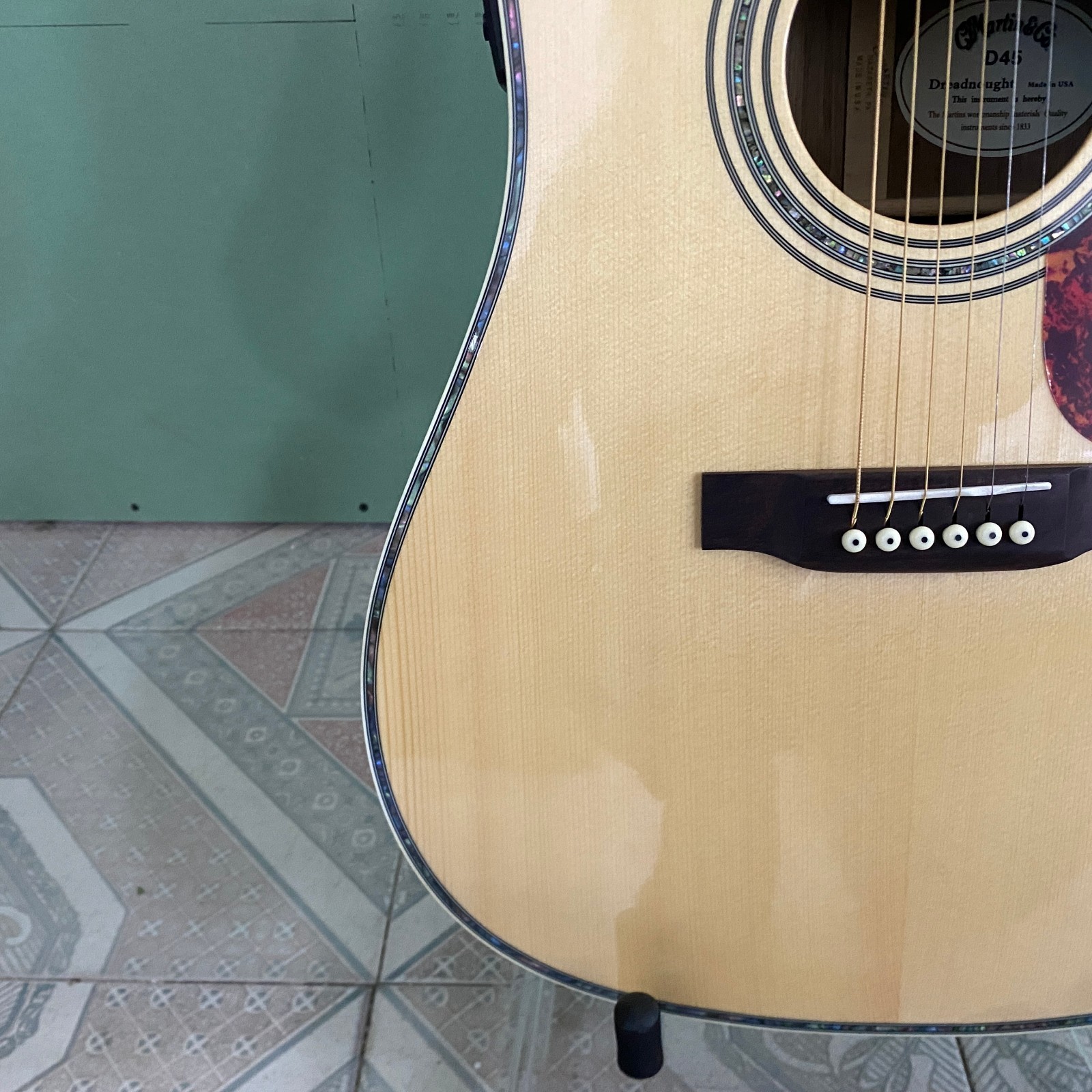 D45 41 inches solid spruce Acoustic guitar with EQ rosewood fingerboard