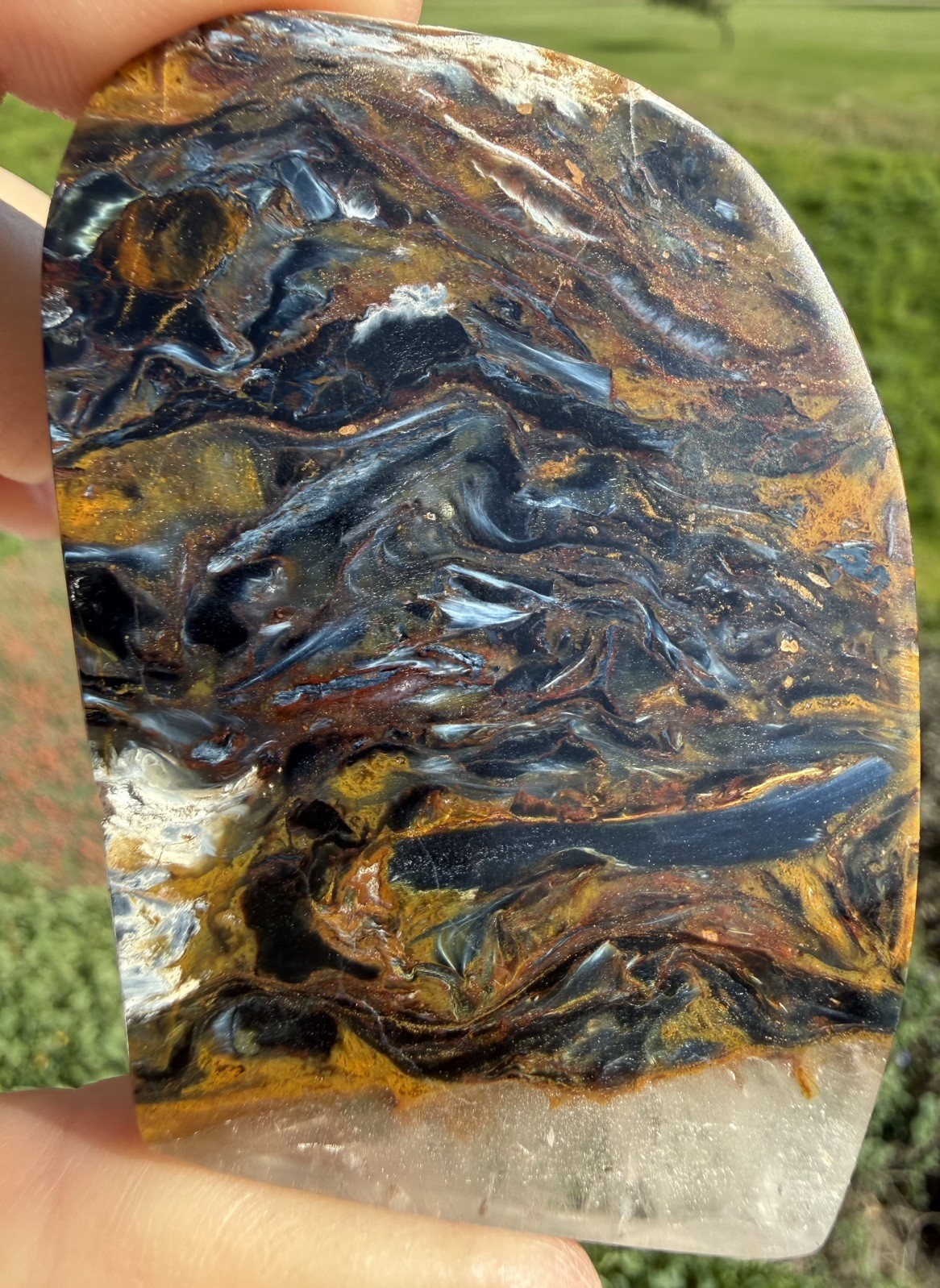 Pietersite Slab, 1 3/4” x 2.75” x .25”, 1.7oz. Polished Front, back & Sides.