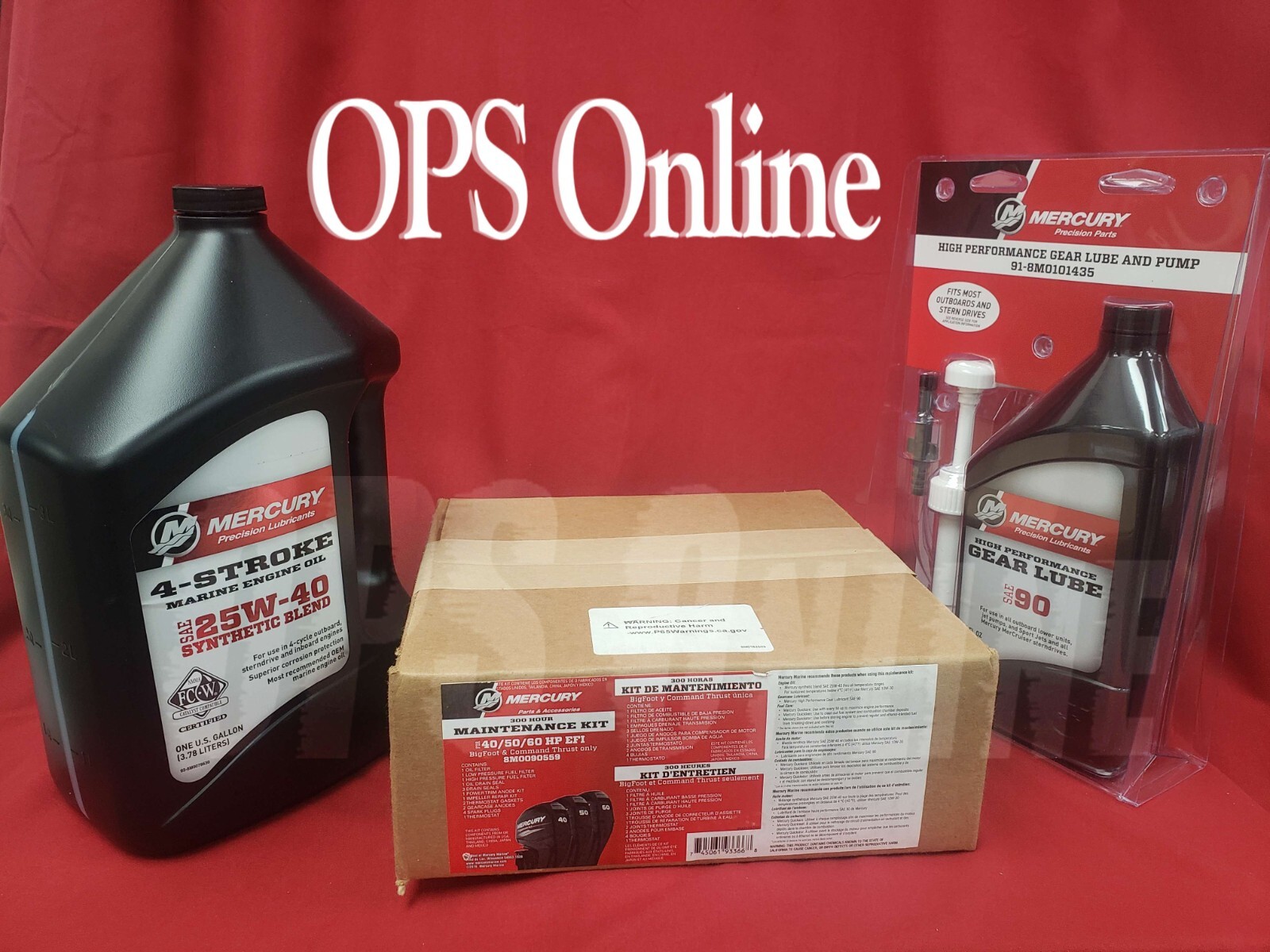 Mercury 300 Hour Maintenance Kit & Oil 40-60 HP EFI 4Stroke BF CT 8M0090559