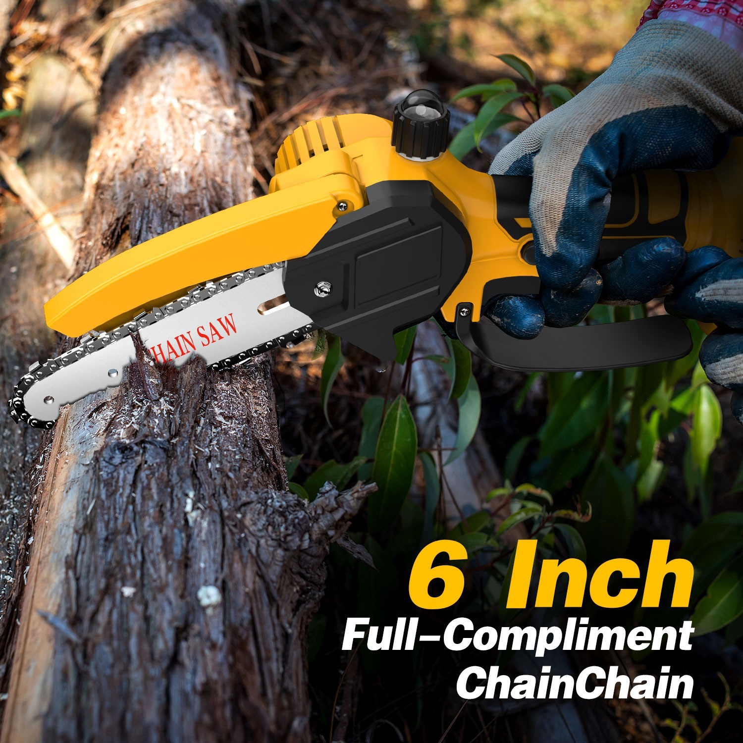 2 in 1 Cordless Pole Saw & Mini Chainsaw 6 inch Brushless Electric Chain Saw US