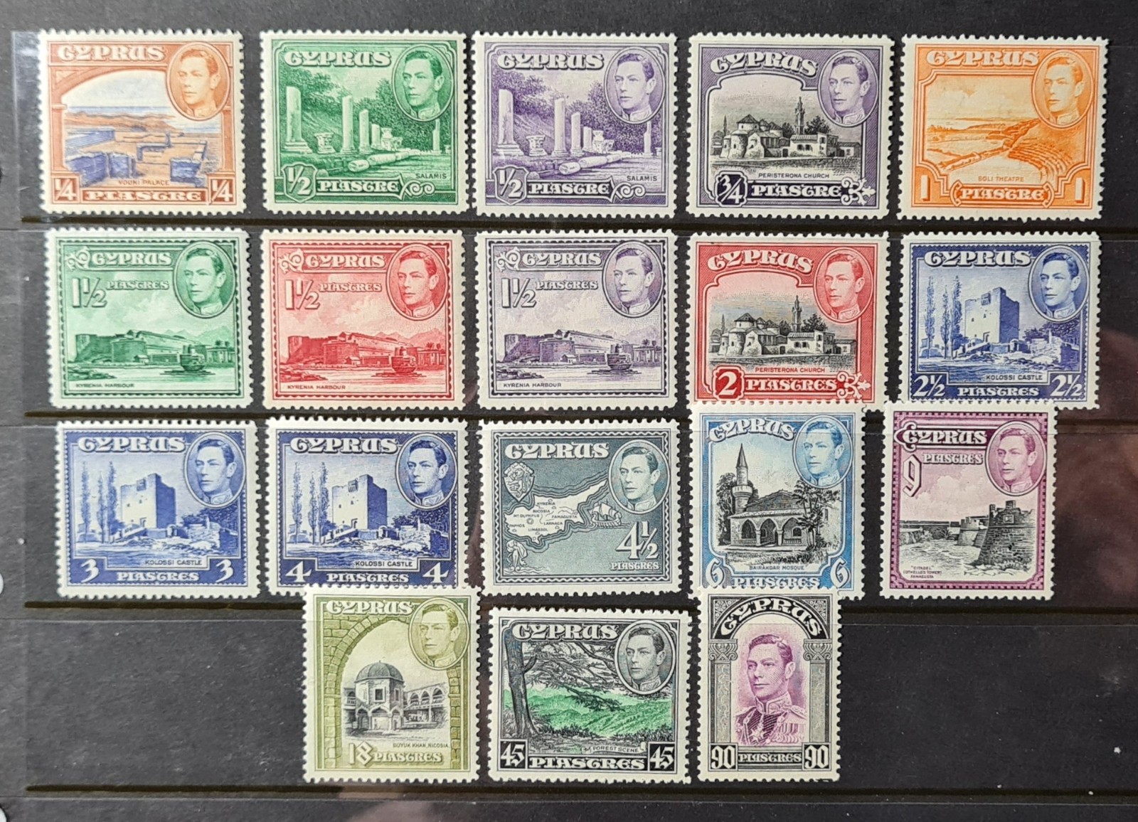 Cyprus 1938 George Vl sg151-162 Clean Fresh  LMM - MM  As Pictures.