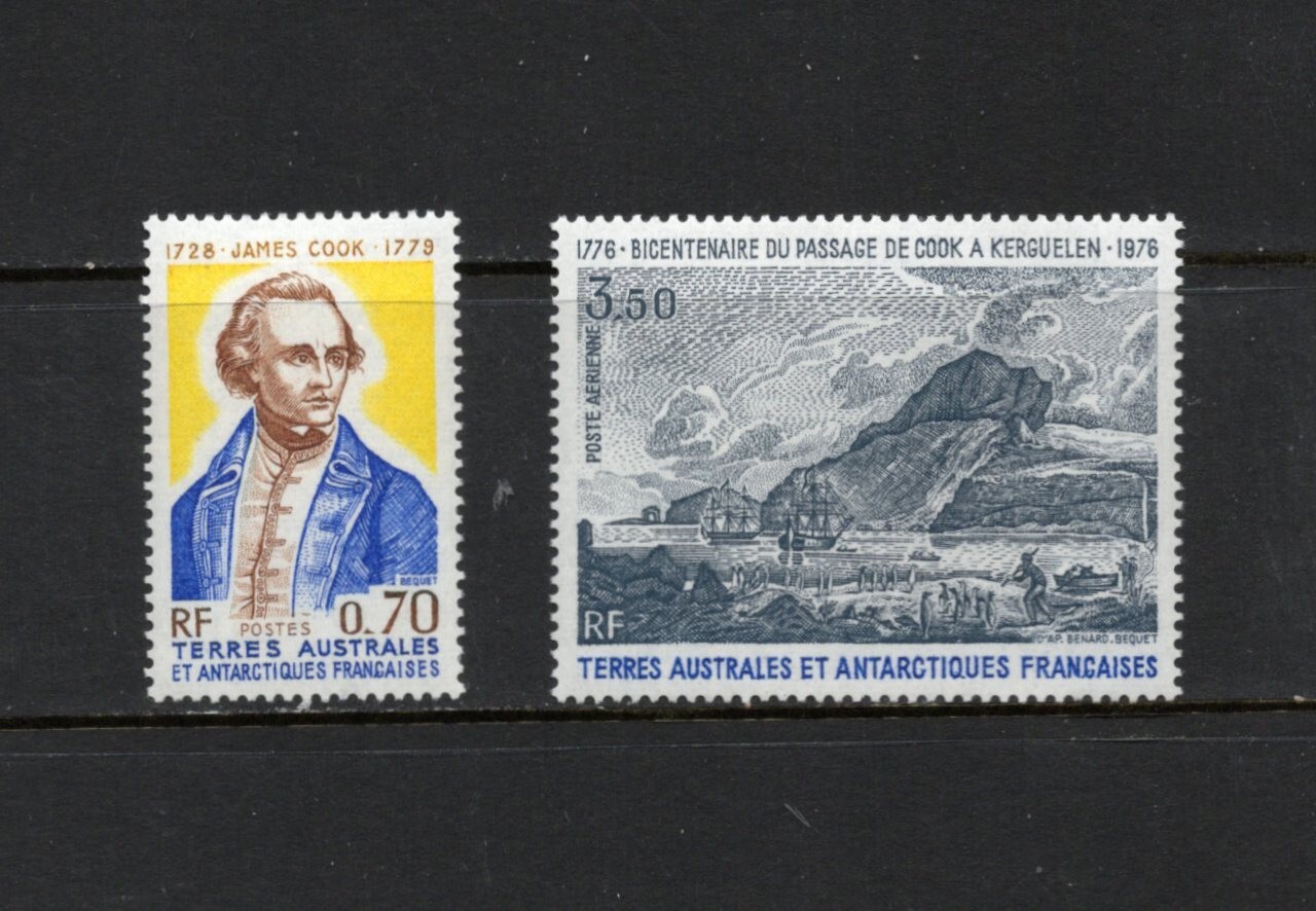 S0648   F.S.A.T.   1976   James Cook   2v.   MNH