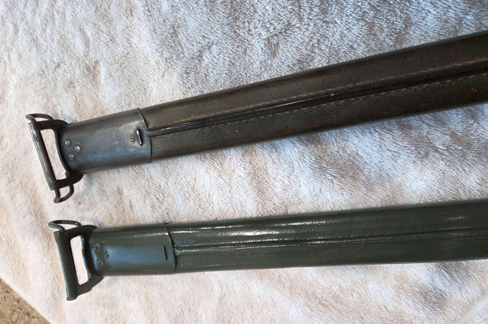 Real U.S. WWI Winchester Built M1917 Enfield Bayonet and a Repro also