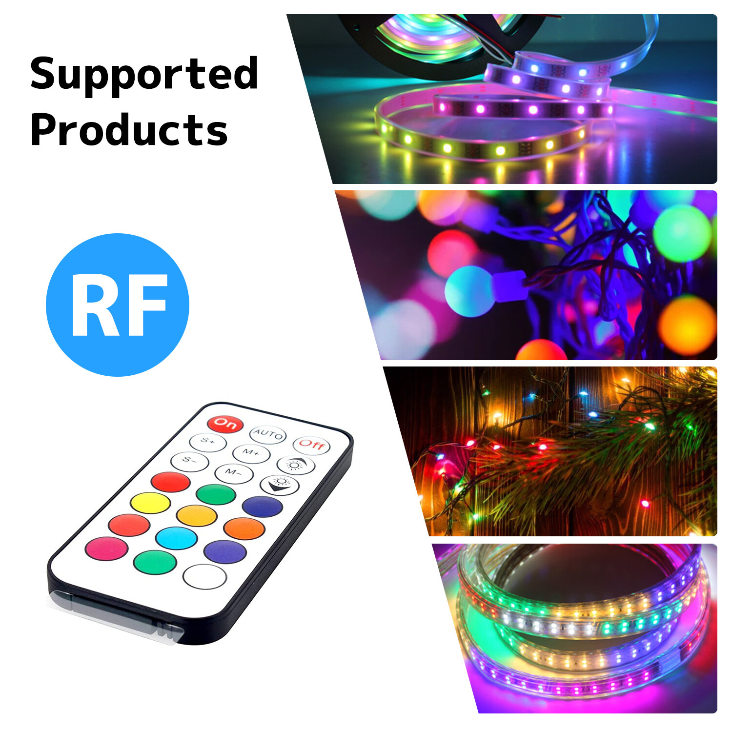 LED light strip 21 key LED RGB RF remote control DC 5-12V for WS2811 WS2812B