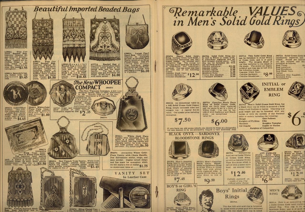 1920s Antique Catalog/Order Form "JEWELRY WATCHES SIVER PURSES CLOCKS" VG Boston