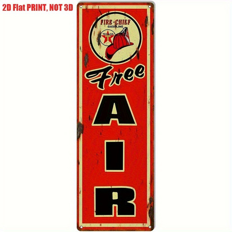 Vintage Metal Signs Free AIR Gas Station Decor Garage Man Cave Wall Art Plaque