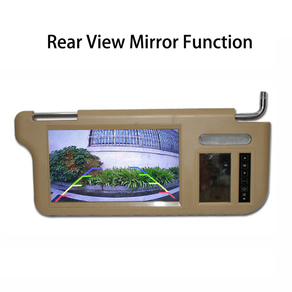 7" Car LCD Rear View Mirror Screen Monitor DVD/VCD/GPS/TV Sun Visor Left/Right