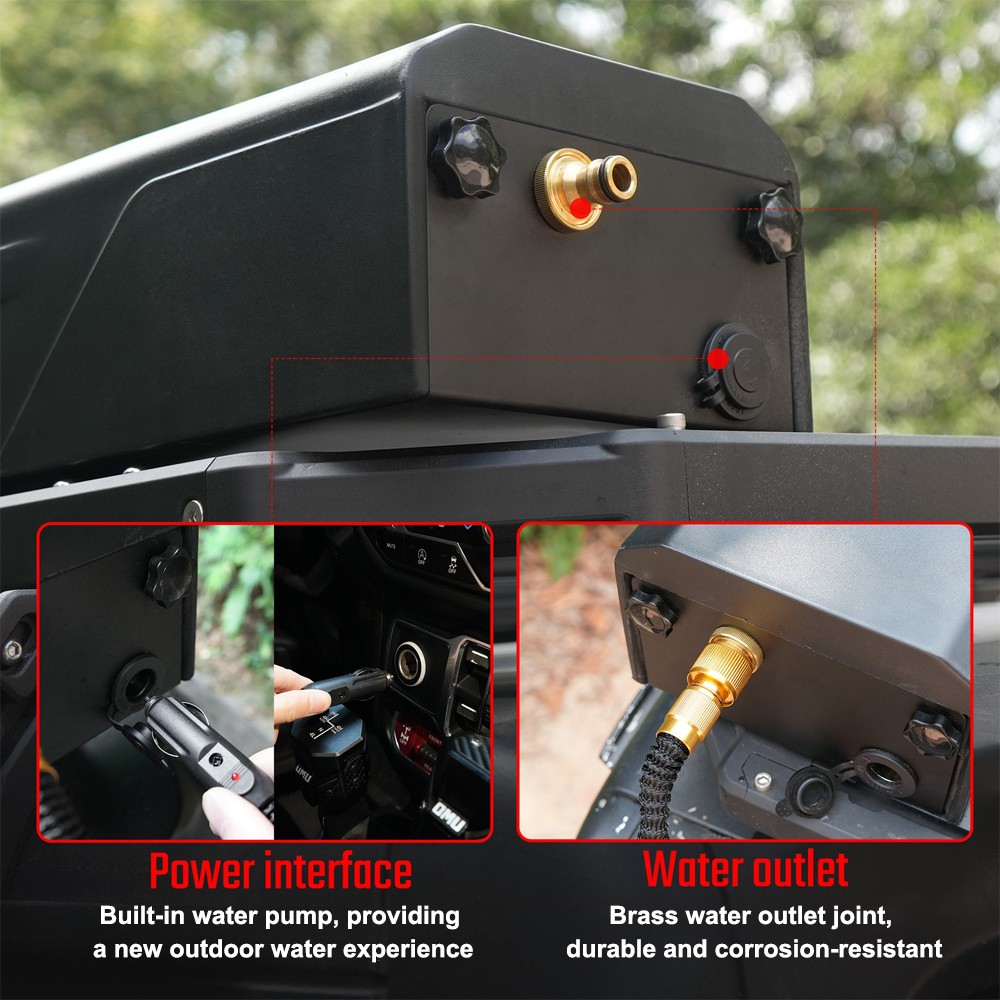 3 Spray Modes 30L Car Vehicle Roof Water Storage Tank Outdoor Camping Travelling