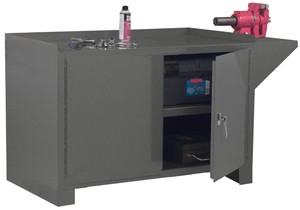 Durham 3403-95, Stationary Work Station with 1 Shelf, 48" x 24" x 36.25"