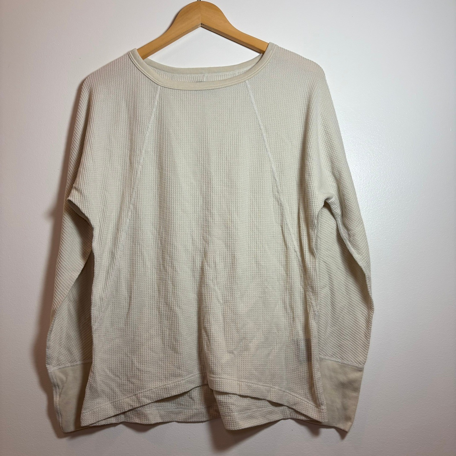 Triple Aught Design TAD Merino Wool Waffle Knit Thermal Shirt Mens L Made USA