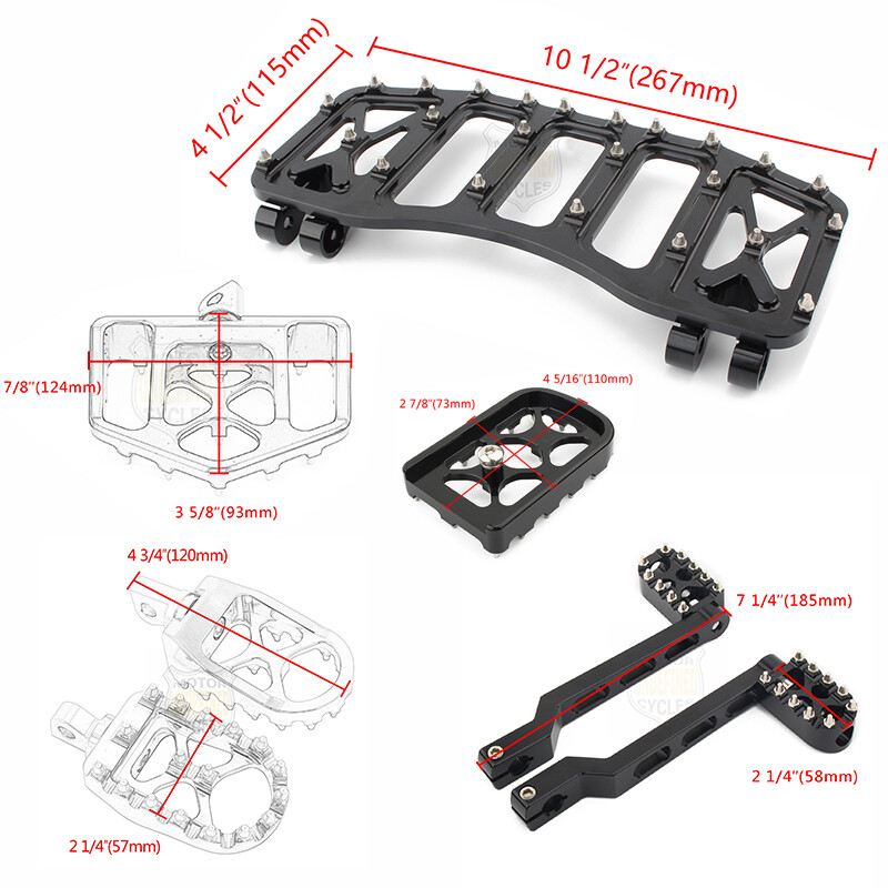MX Style Foot Peg Floorboard Shifter Peg Pedal For Harley Street Glide Road King