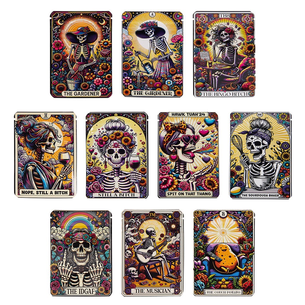 100pcs Resealable Zip Lock Mylar Bags, 7X10cm Smell Proof 1g Flower Storage Bag