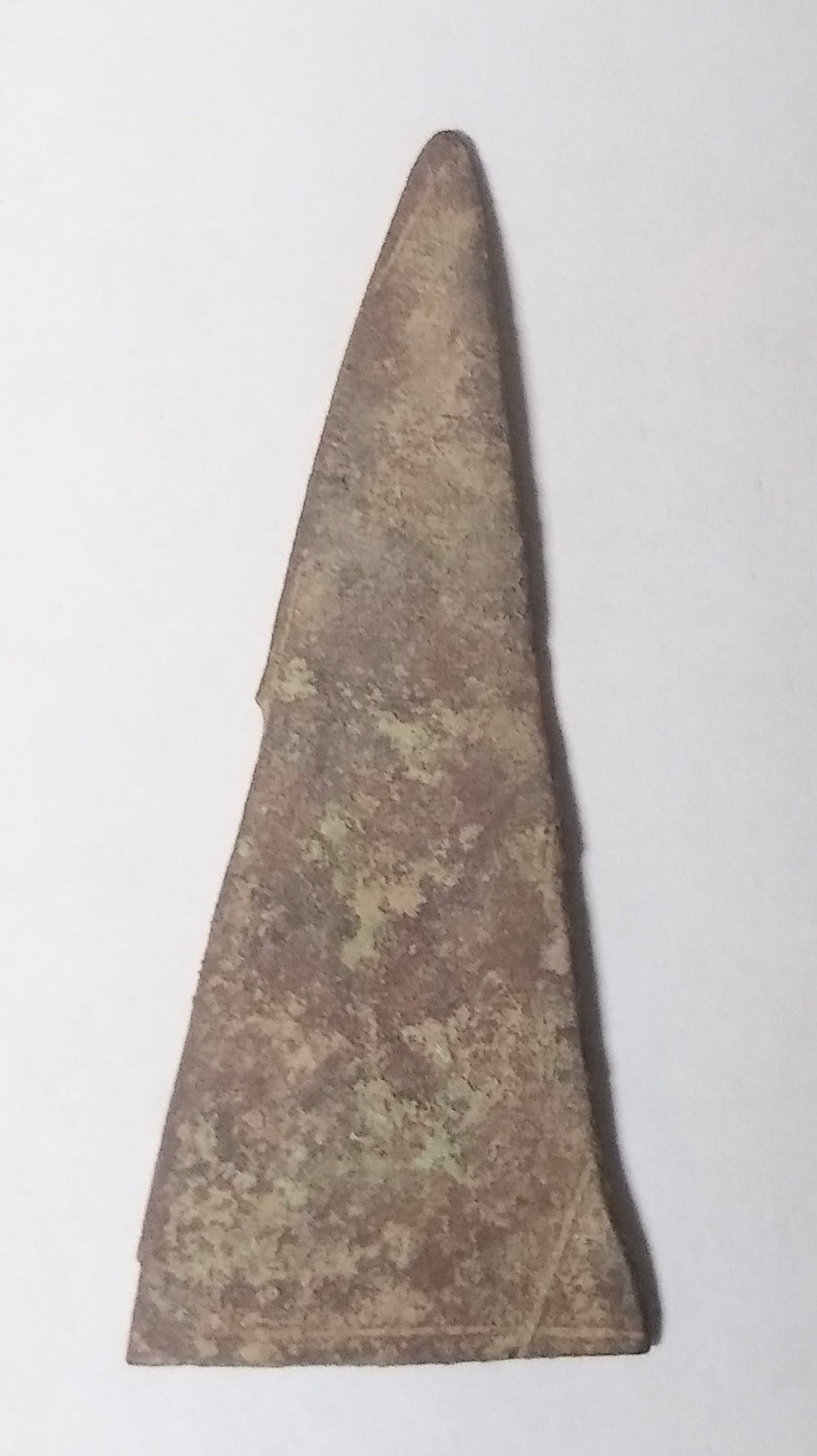 Brass Kettle Point Arrowhead New York Seneca Iroquois Lake Ontario 1 3/4" Long