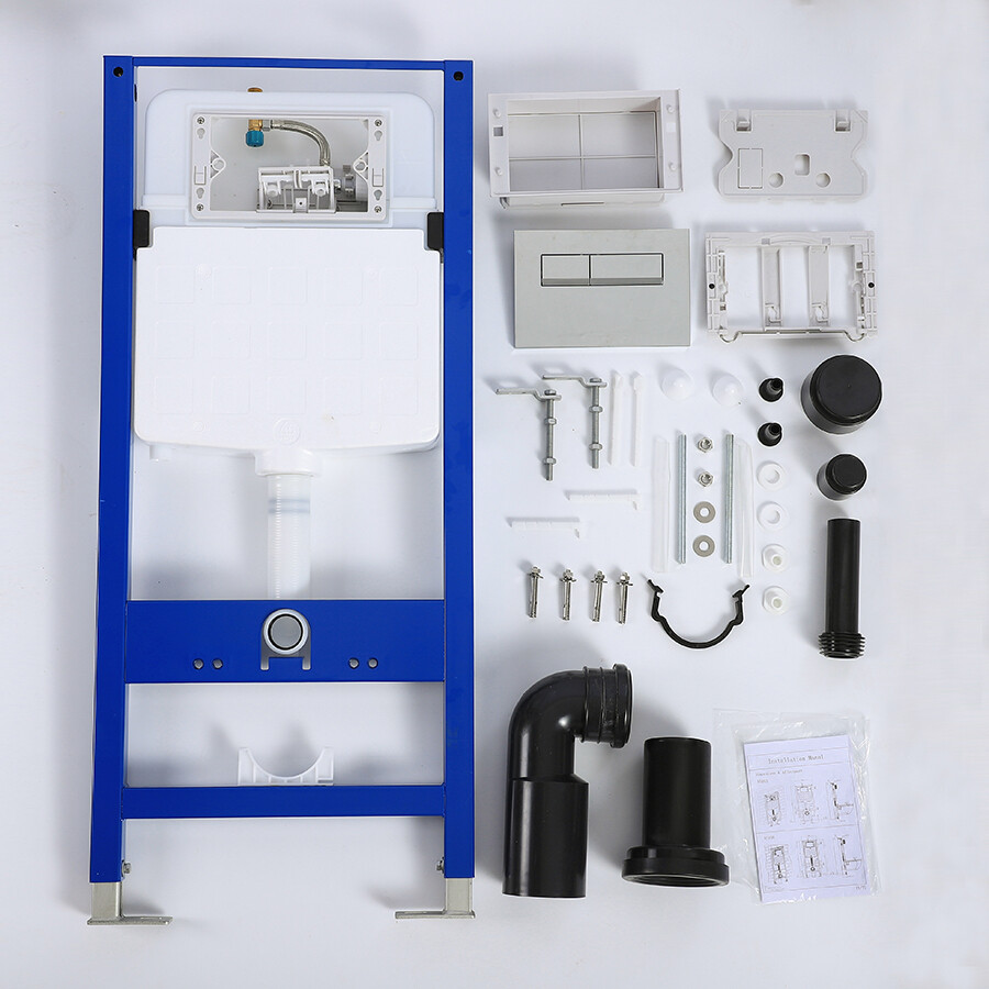 Compact Wall Hung Toilet Combo Set Concealed In-Wall Toilet Tank HOROW